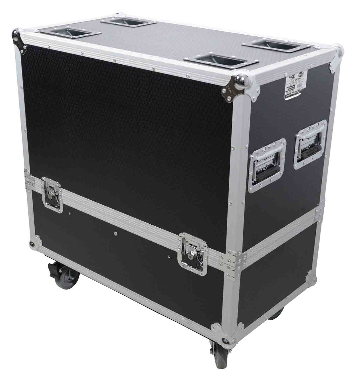 ProX XS-2X12SPW MK2 Universal ATA Flight Case - For Two 12-Inch Speakers - Hollywood DJ