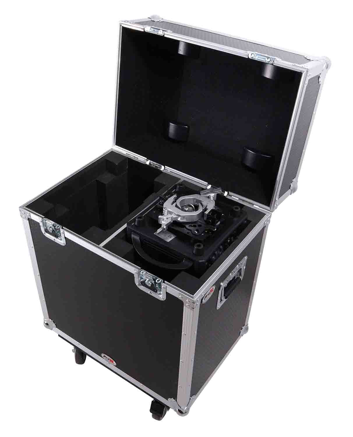 ProX XS-MH12RX2W Moving Head Lighting Road Case for ADJ Hydro Beam X12 Vizi Beam 12RX Fits 2 Units with 4 Inch Casters - Hollywood DJ
