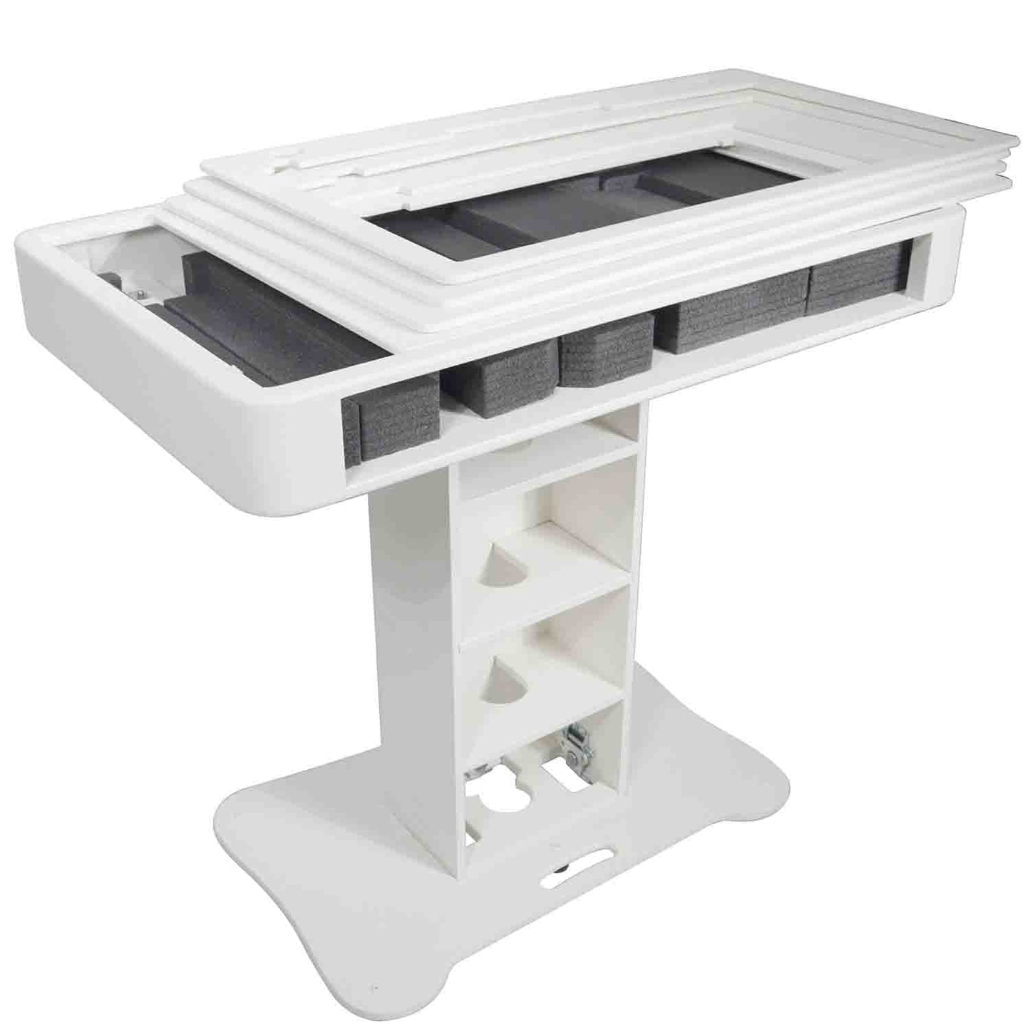ProX XZF-DJCT W DJ Control Tower Travel Stand for PIONEER XDJ-XZ, DDJ-1000, DDJ-SX3 RANE One - White Finish - Hollywood DJ