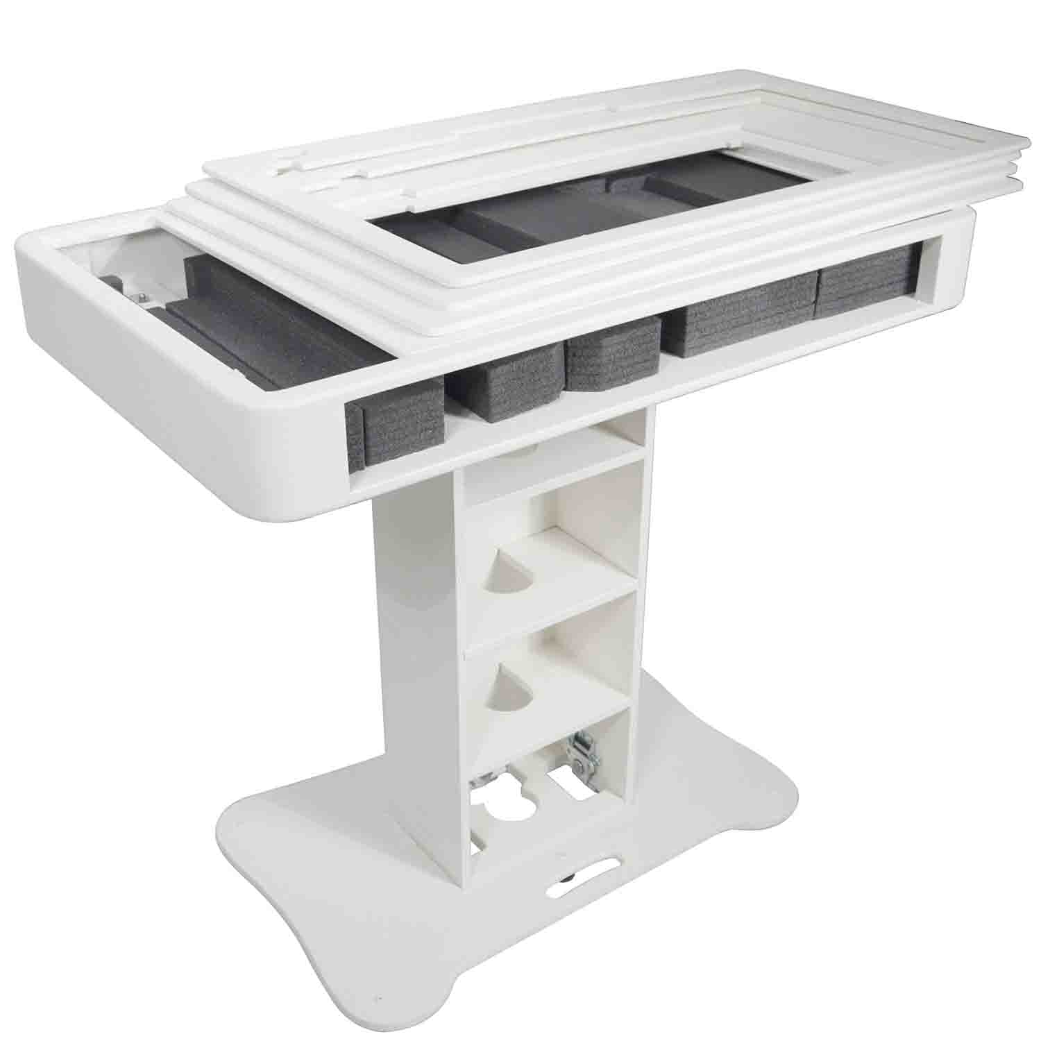 ProX XZF-DJCT W DJ Control Tower Travel Stand for PIONEER XDJ-XZ, DDJ-1000, DDJ-SX3 RANE One - White Finish - Hollywood DJ