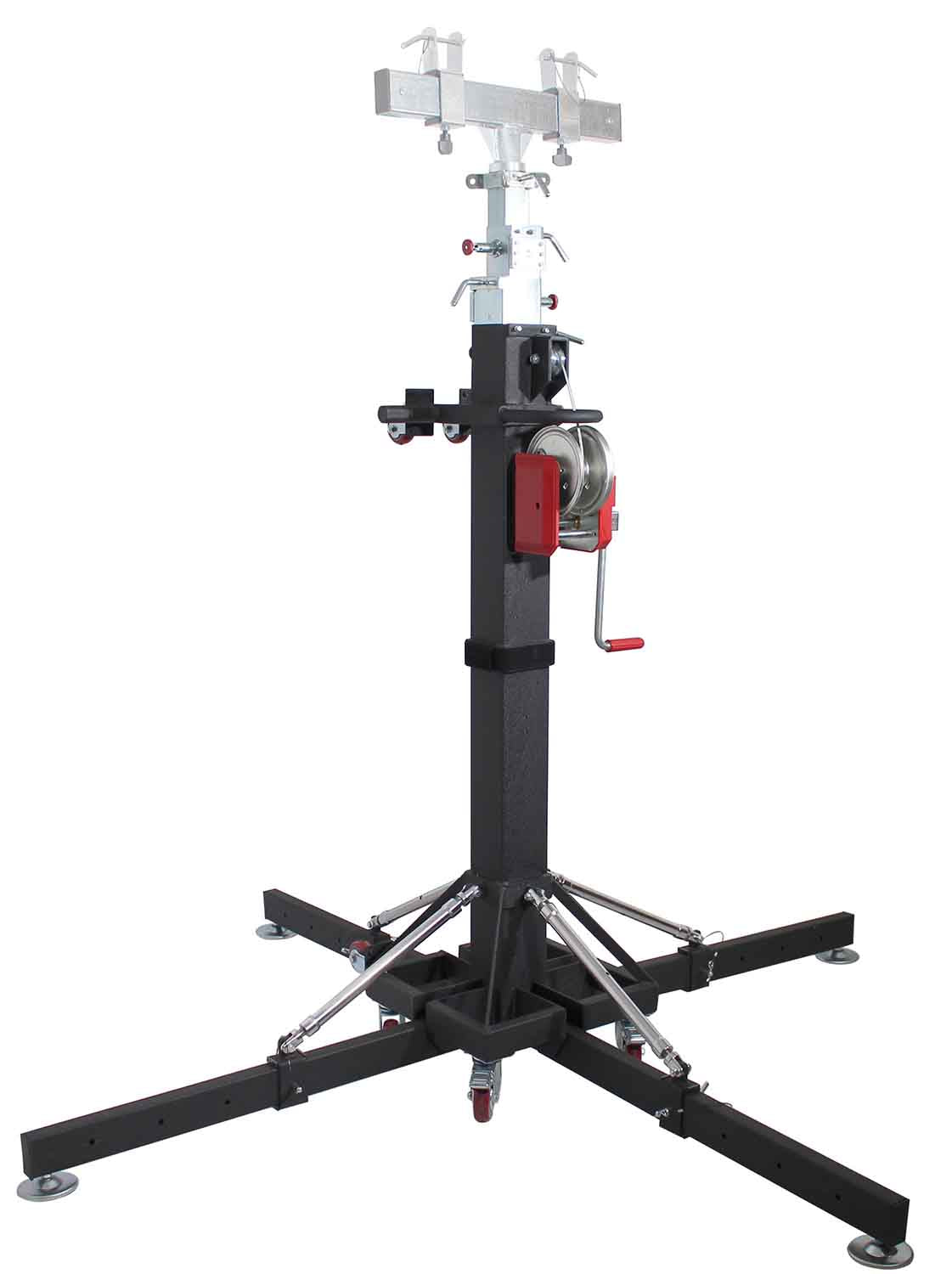 ProX XT-CRANK18FT-500 Lighting Heavy-Duty Crank Truss Stand 500 Lbs Capacity with Outriggers Center Load18'Includes T-Adapter Truss Mount - 18 Feet - Hollywood DJ