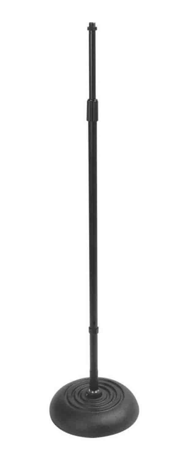 On Stage MS7201 Quarter-Turn Thread less Round Base Microphone Stand - Hollywood DJ