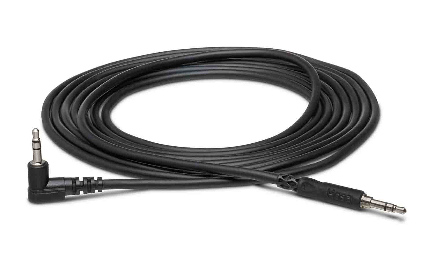 Hosa CMM-105R, 3.5 mm TRS to Right Angle 3.5 mm TRS Stereo Interconnect - 5 Feet - Hollywood DJ