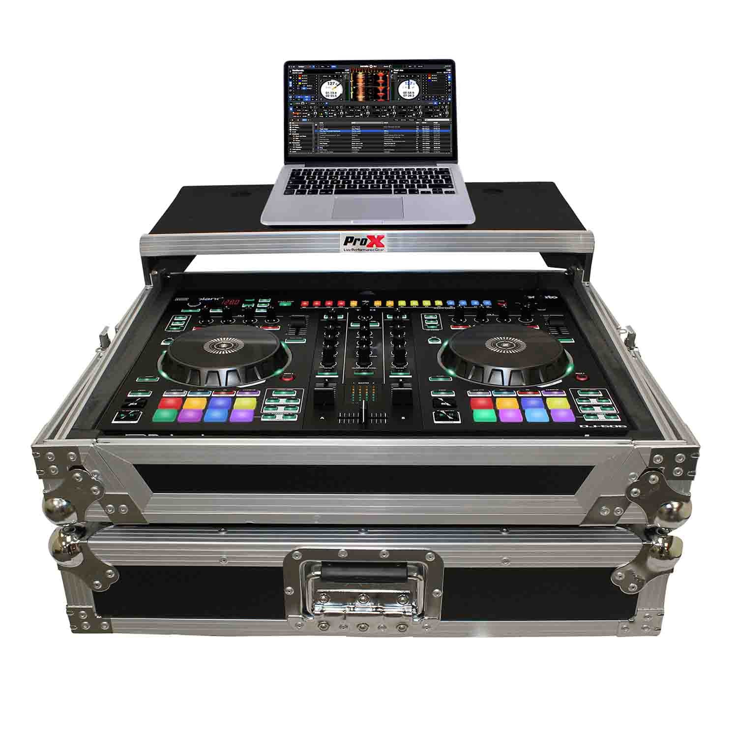 ProX XS-DJ505LT DJ Flight Case for Roland DJ-505 With Sliding Laptop Shelf - Hollywood DJ