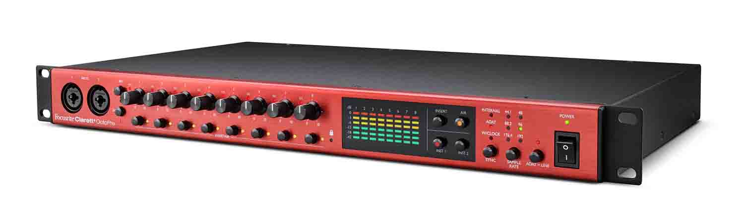 Focusrite CLARETT-PLUS-OCTOPRE 8-Channel Preamp with 24-Bit / 192 kHz Conversion and ADAT - Hollywood DJ