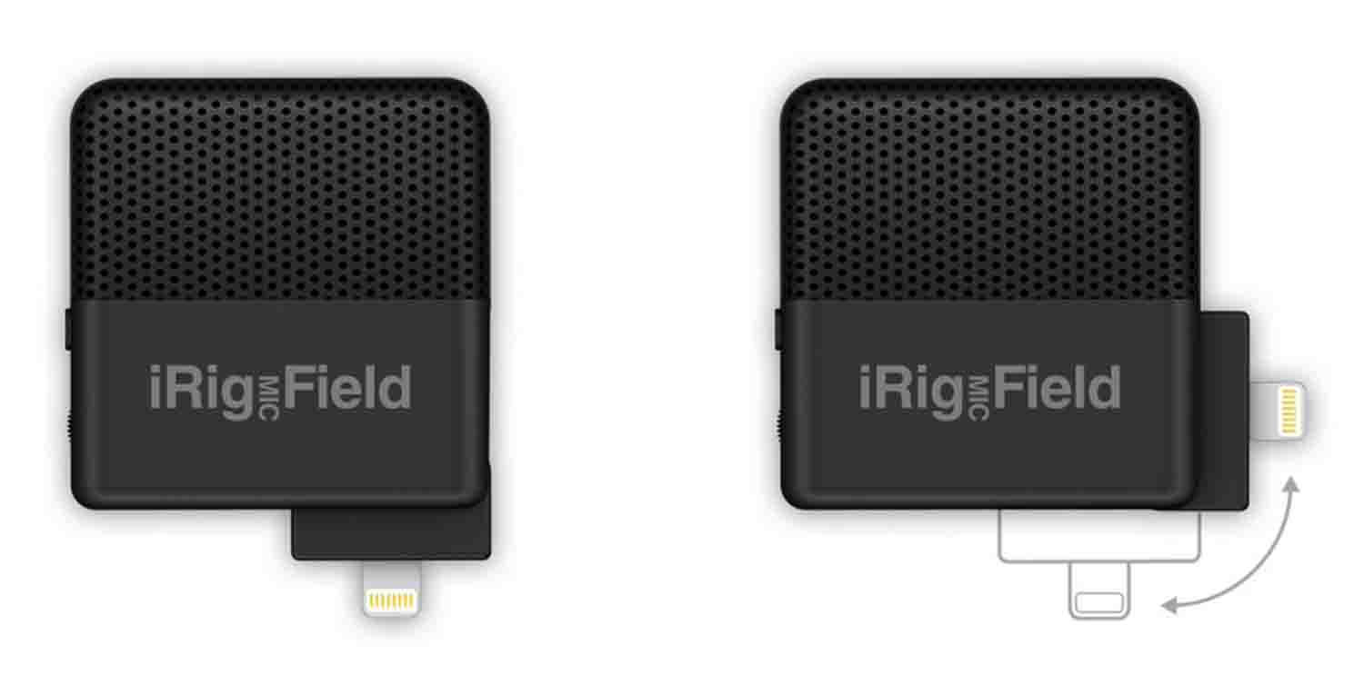 IK Multimedia iRig Mic Field Stereo Digital Field Recording iOS Microphone - Hollywood DJ