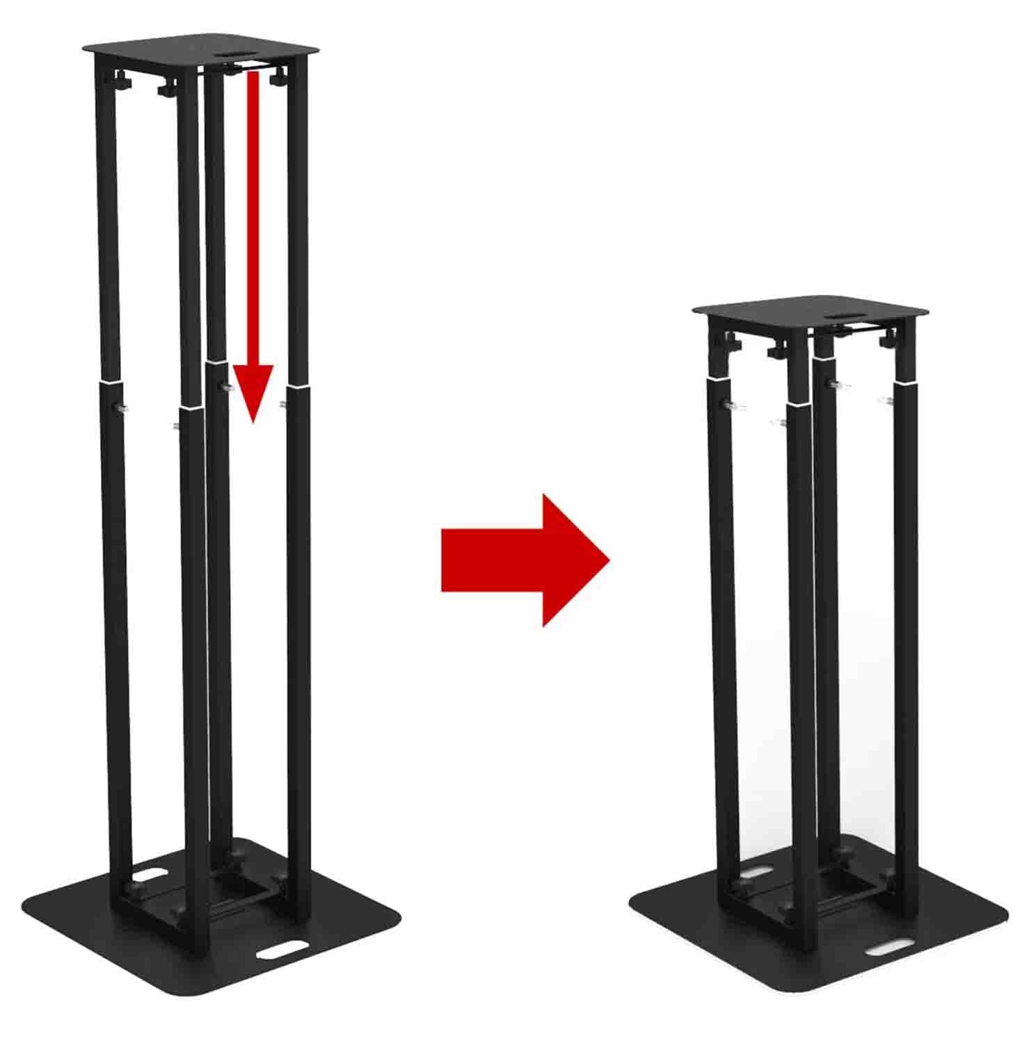 Odyssey LVS4677BLK Professional All-Purpose Height Adjustable Portable Light Column - Black - Hollywood DJ