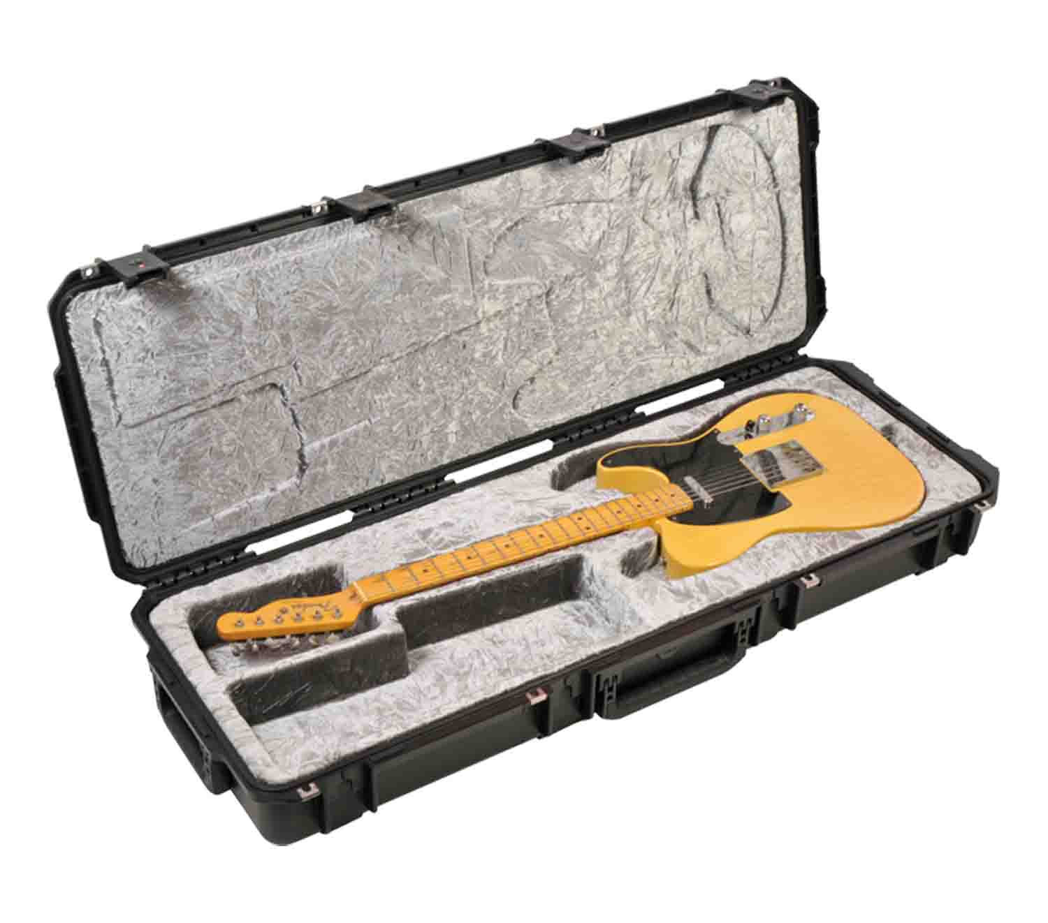 SKB Cases 3i-4214-66 iSeries Waterproof Strat/Tele Flight Case - TSA Latches with Wheels - Hollywood DJ