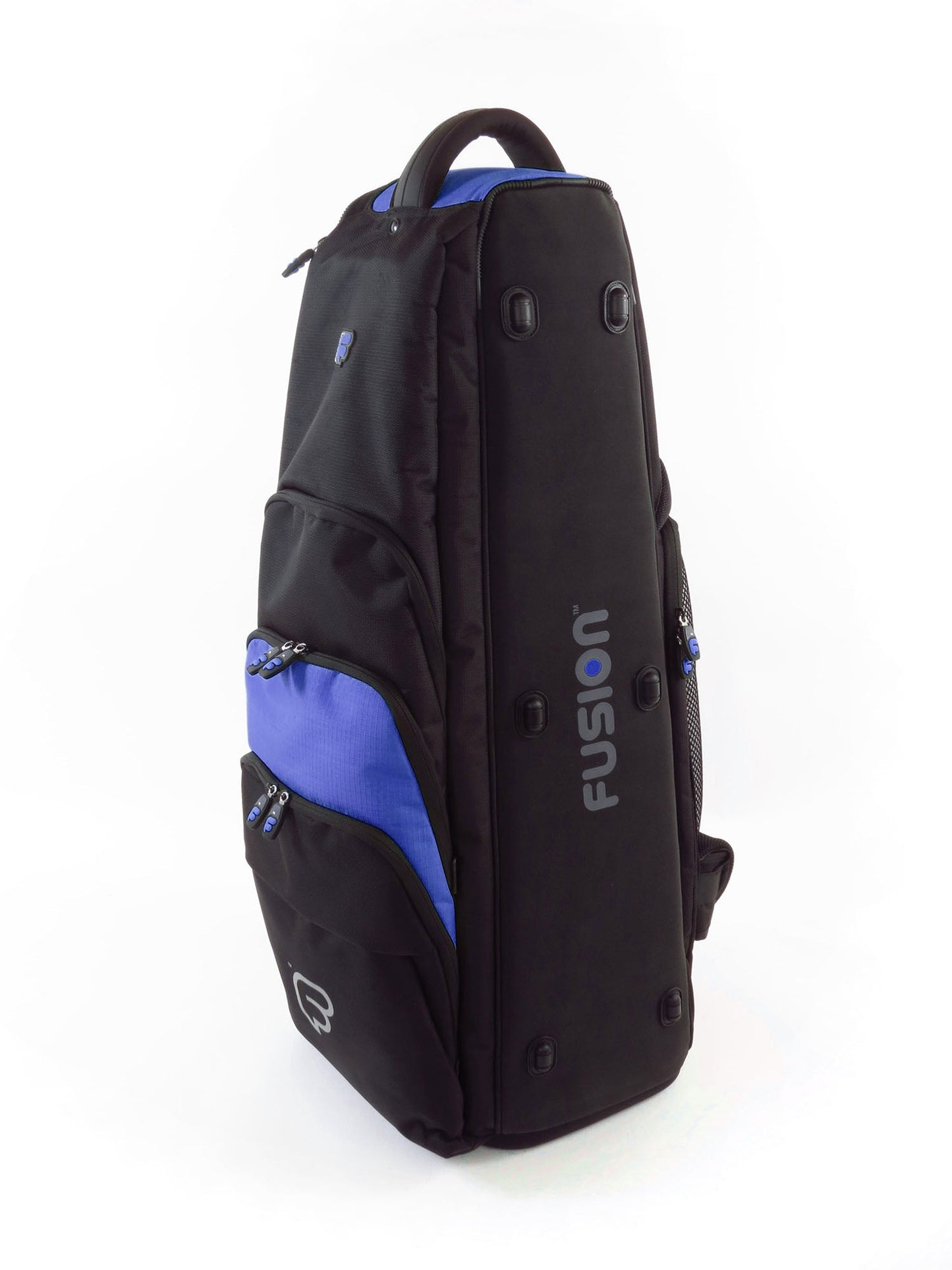 Fusion FB-PB-16-B Premium Series 10.5″ Bass Trombone Gig Bag (Black/Blue) - Hollywood DJ