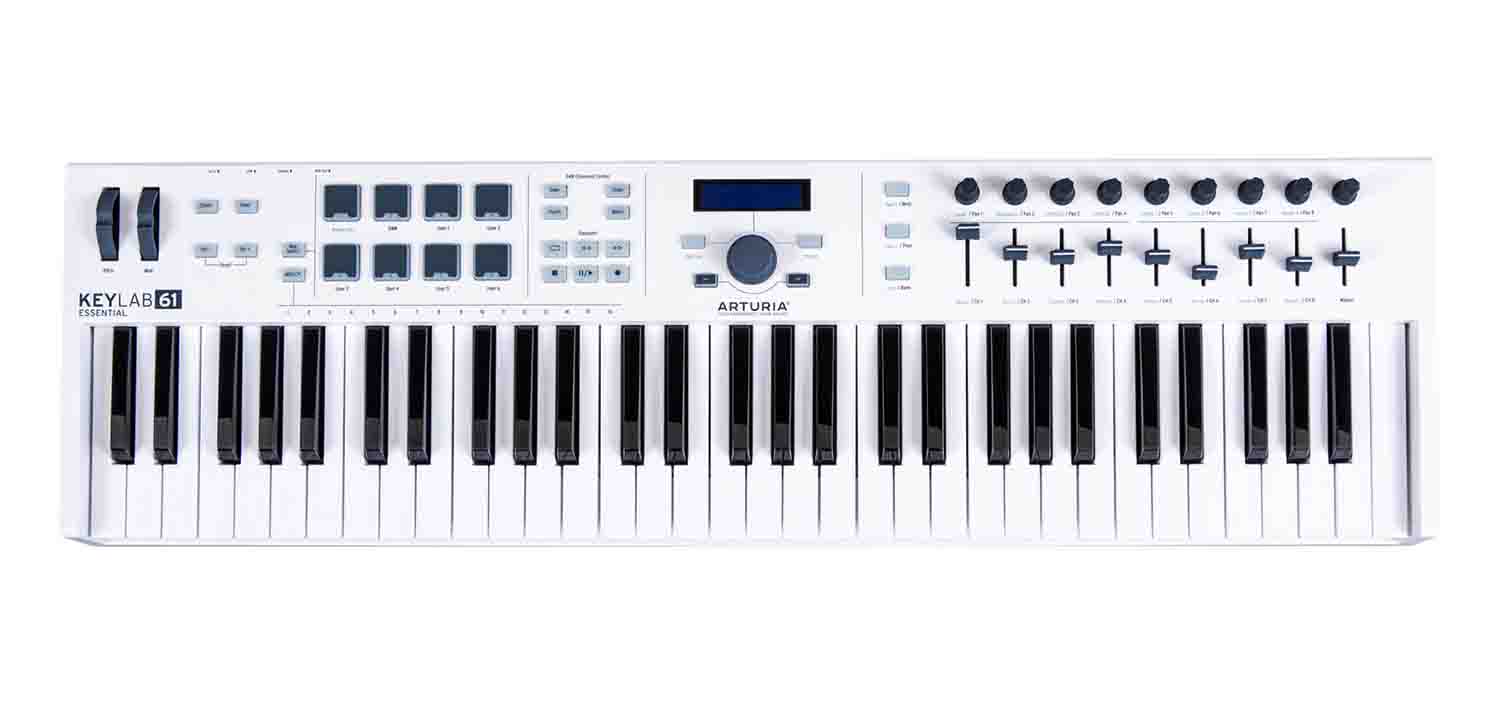 Arturia KEYLAB 61 Essential Universal MIDI Controller and Software - White - Hollywood DJ