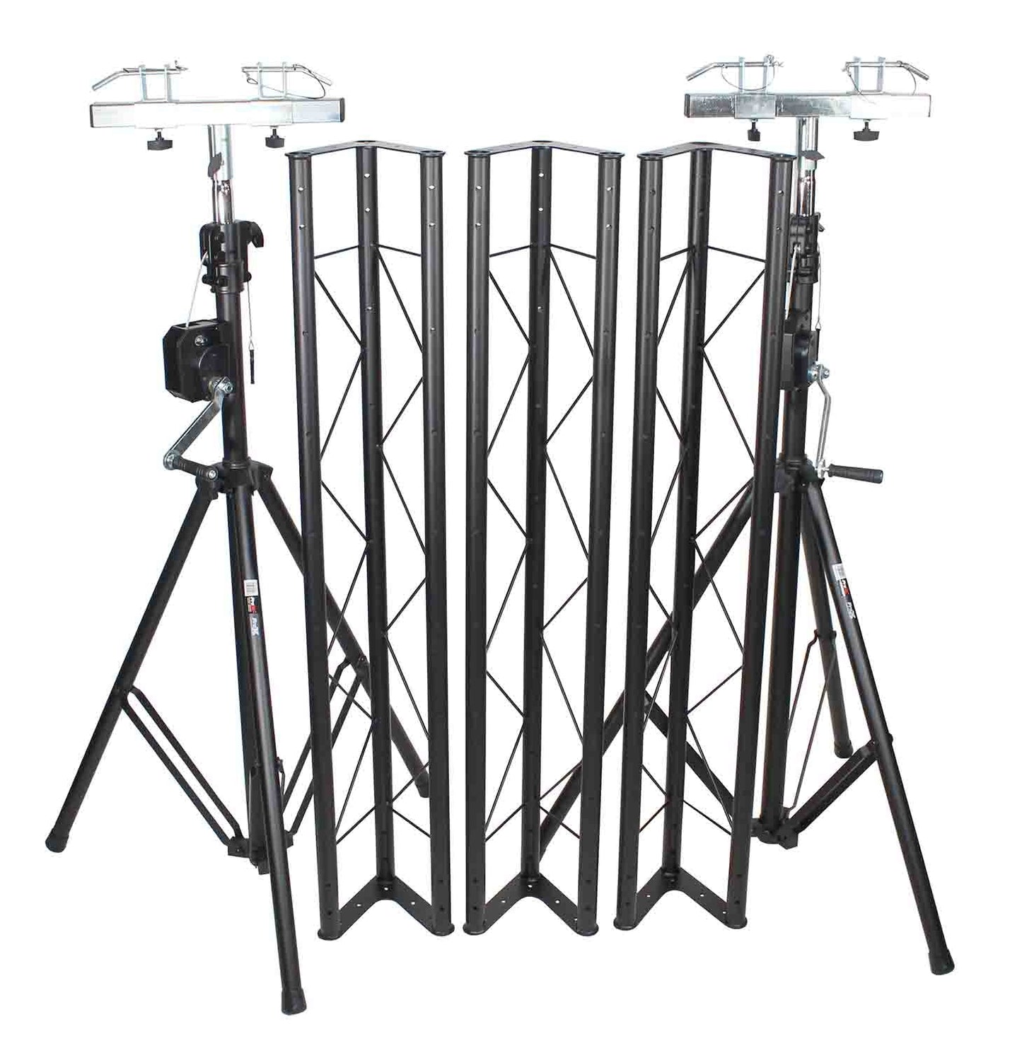 ProX T-LS35VC-Truss Set of Three 5ft Universal Lighting Stand Triangle Truss Sections For T-LS35VC – 5FT, 10FT, and 15FT - Hollywood DJ