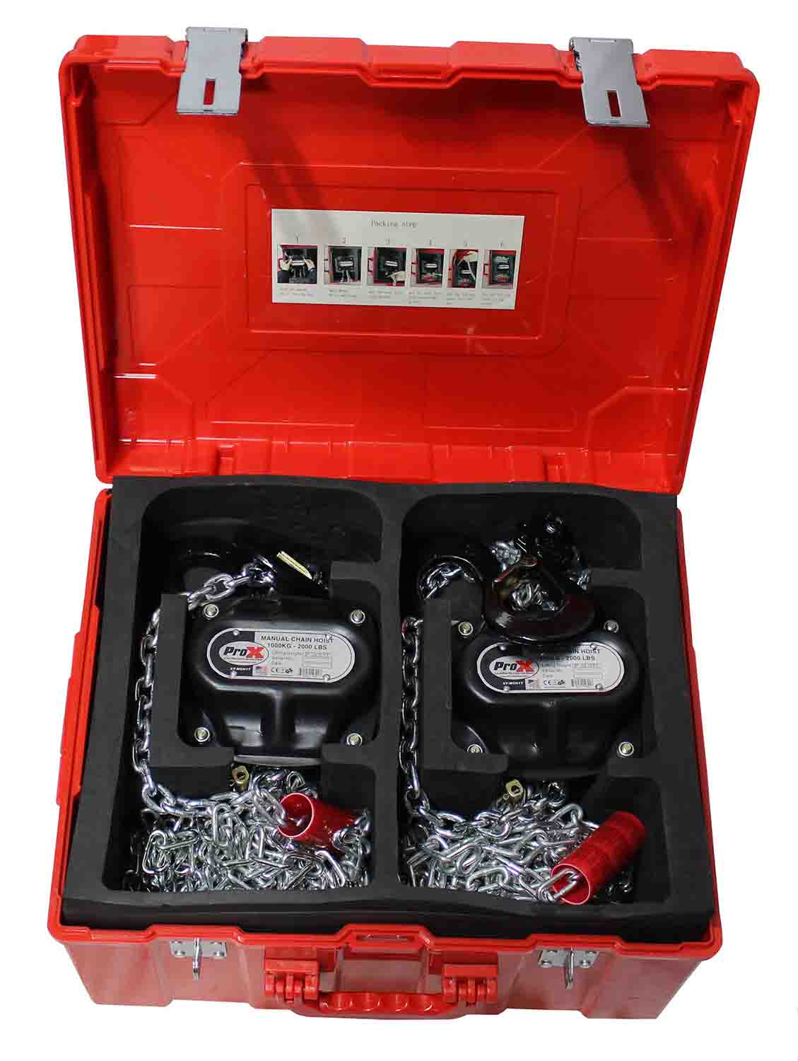 ProX XT-MCH1TX2-30FT Set of 2 1 Ton Manual Chain Hoist with 30 Feet - Hollywood DJ