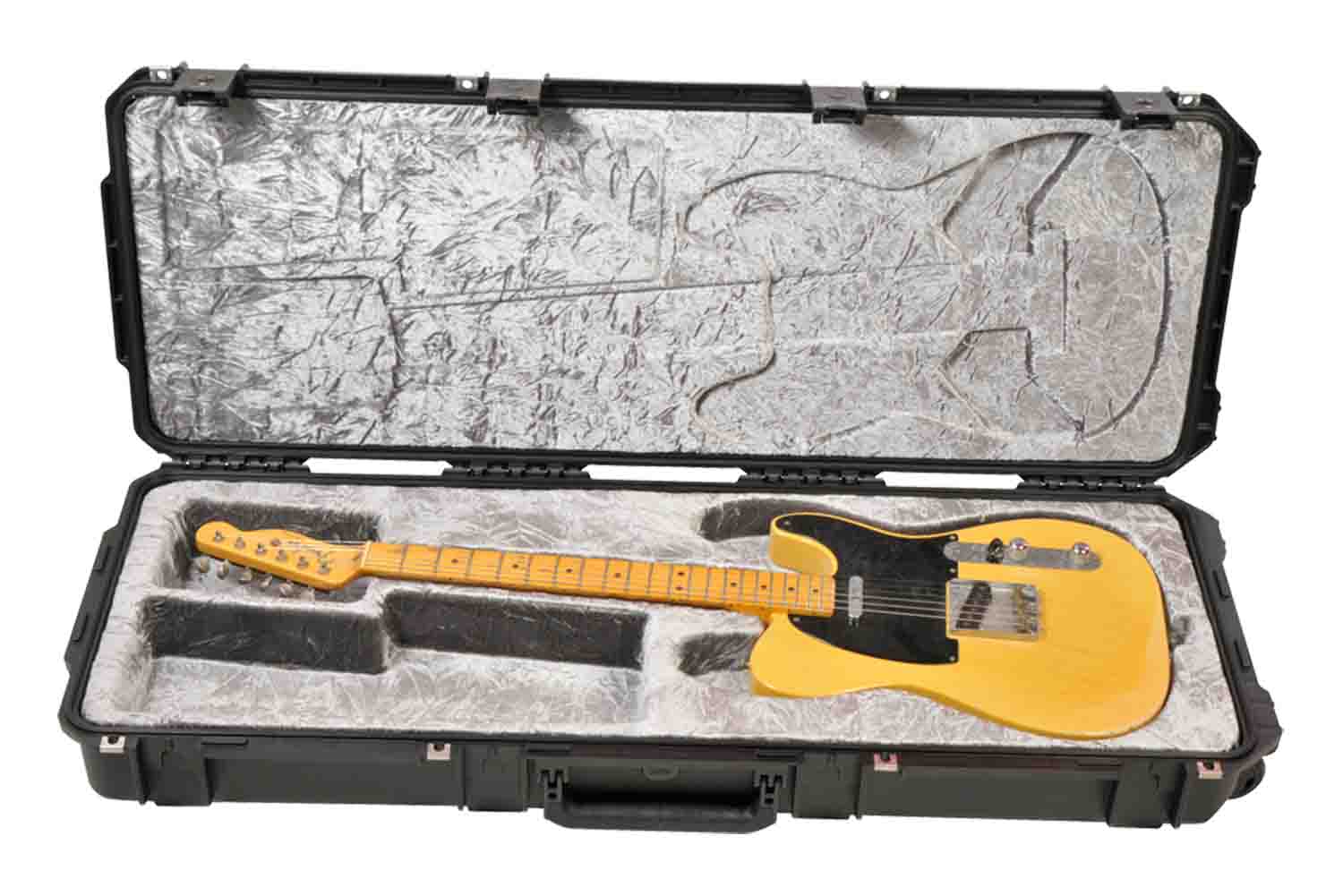 SKB Cases 3i-4214-66 iSeries Waterproof Strat/Tele Flight Case - TSA Latches with Wheels - Hollywood DJ