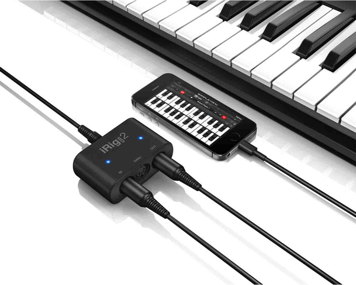 IK Multimedia iRig MIDI 2 Portable MIDI Interface for iOS, Mac, and PC - Hollywood DJ