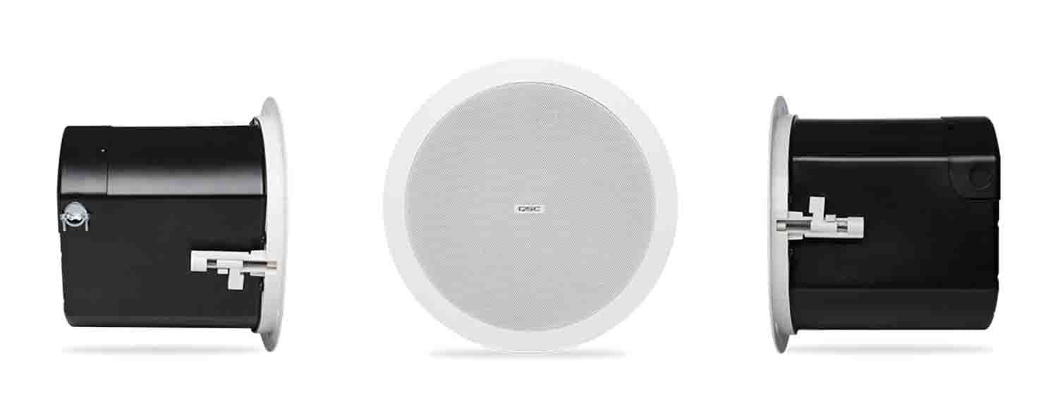 QSC AD-C6T-WH 6.5-Inch Two-Way Ceiling Loudspeaker - White - Hollywood DJ