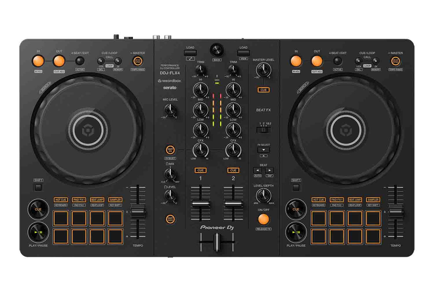 Pioneer DJ DDJ-FLX4 CLUB LIGHT Package 04 with Speakers, Stands and Headphones - Hollywood DJ