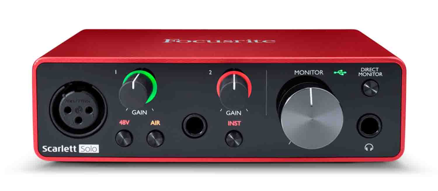 Focusrite Scarlett Solo 3rd Gen 2x2 USB Audio Interface - Hollywood DJ