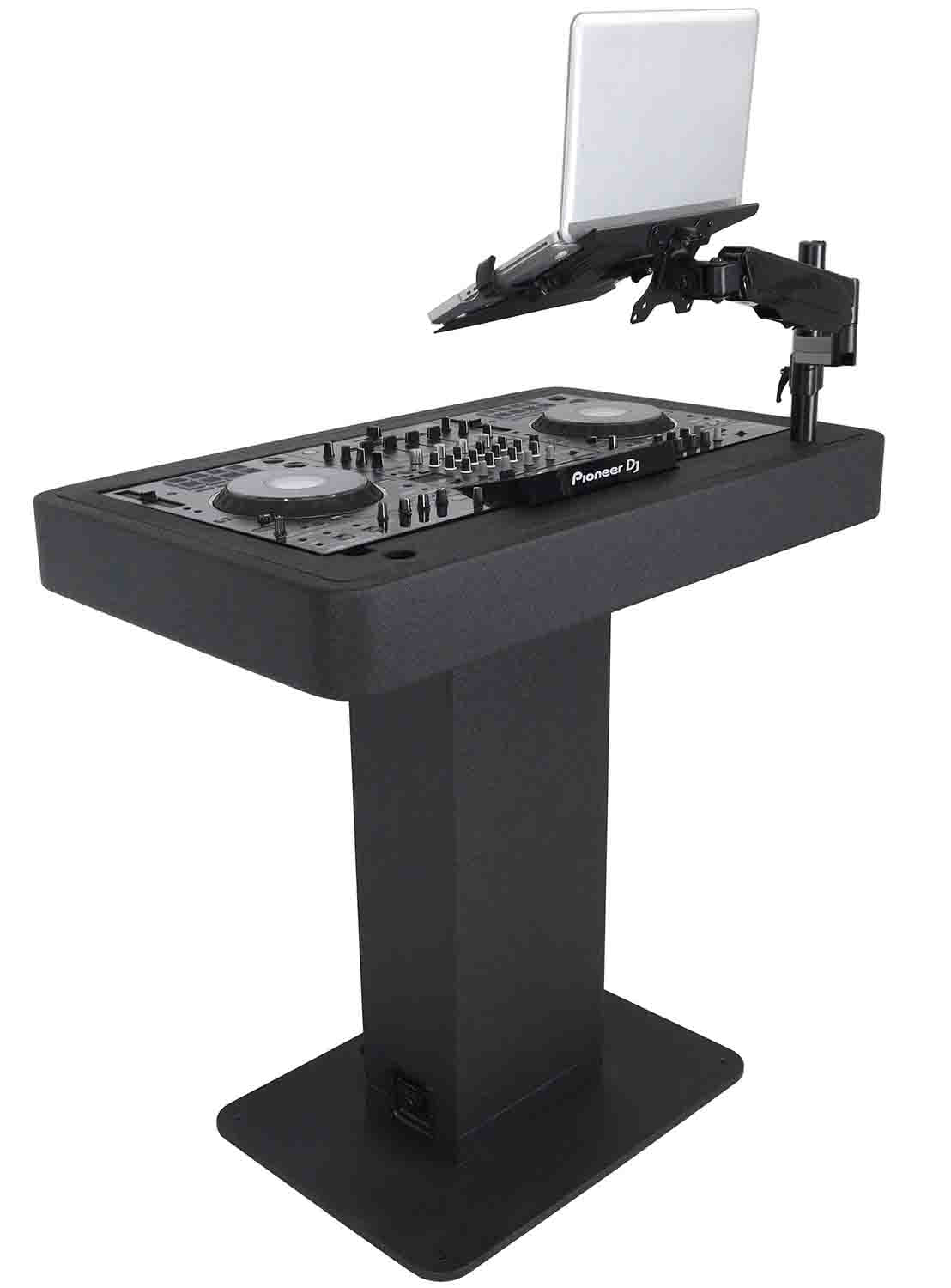 B-Stock: ProX XZF-DJCT BL CASE, Control Tower DJ Stand with Laptop Arm, Travel Hard Cases - Black Finish - Hollywood DJ