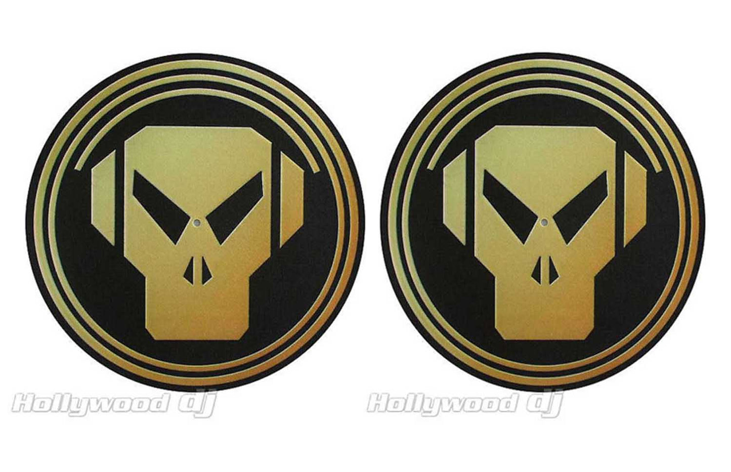 Sicmats DJ Turntable Slipmats 'METALHEADZ YELLOW' Slip Mat Set Scratch Pad - Pair - Hollywood DJ