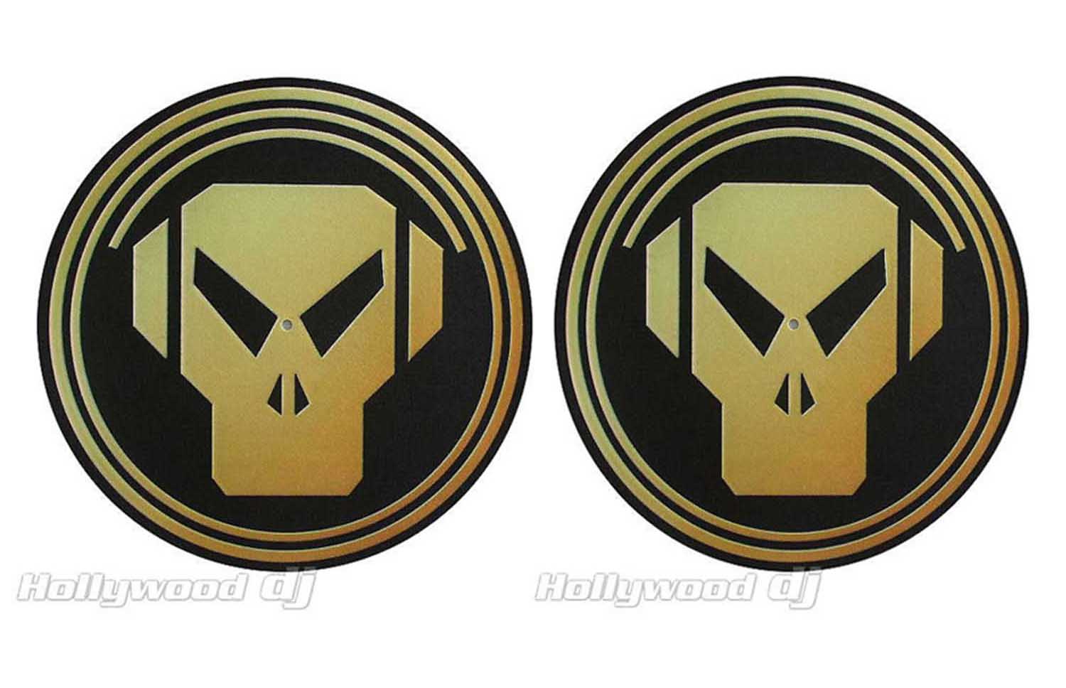 Sicmats DJ Turntable Slipmats 'METALHEADZ YELLOW' Slip Mat Set Scratch Pad - Pair - Hollywood DJ