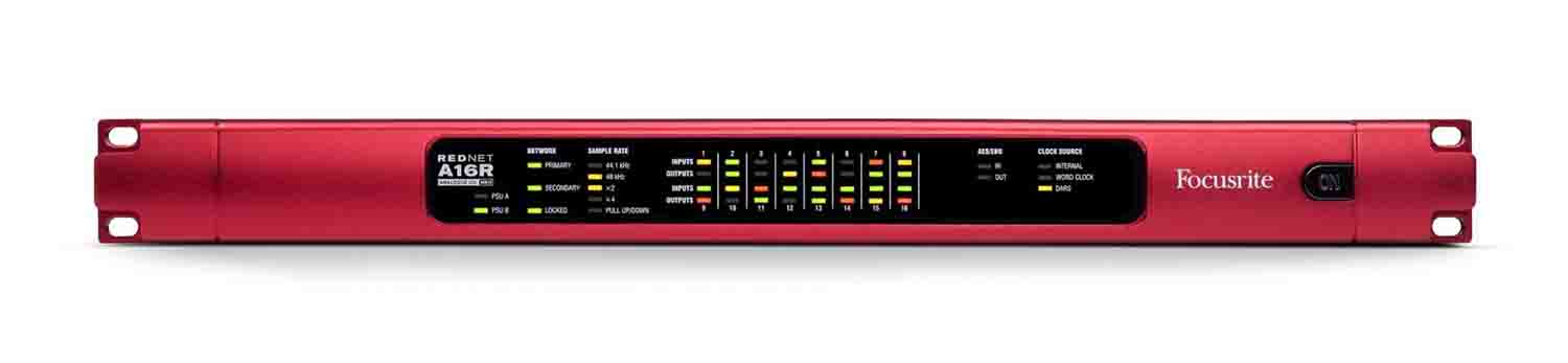Focusrite Pro RedNet A16R MkII Rackmount 16x16 Dante Analog Audio Interface - Hollywood DJ