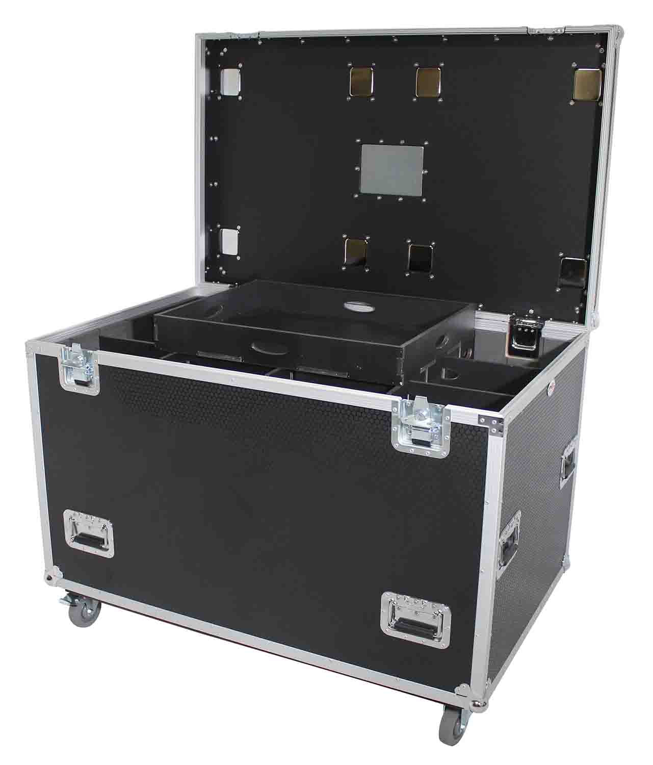 PROX XS-UTL483036W MK2 TruckPaX Heavy-Duty Truck Pack Utility Flight Case with Divider/Tray Kit and with 4 Inch Casters - Hollywood DJ