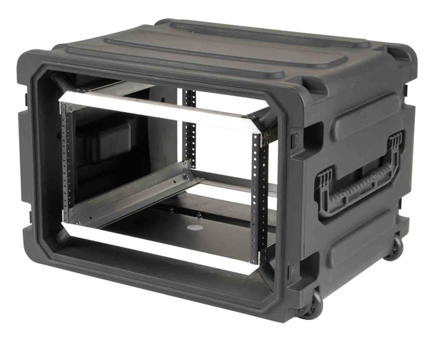 SKB Cases 3SKB-R06U20W Roto Shock Mount Rolling Rack Case 20-Inch Deep - 6 RU - Hollywood DJ