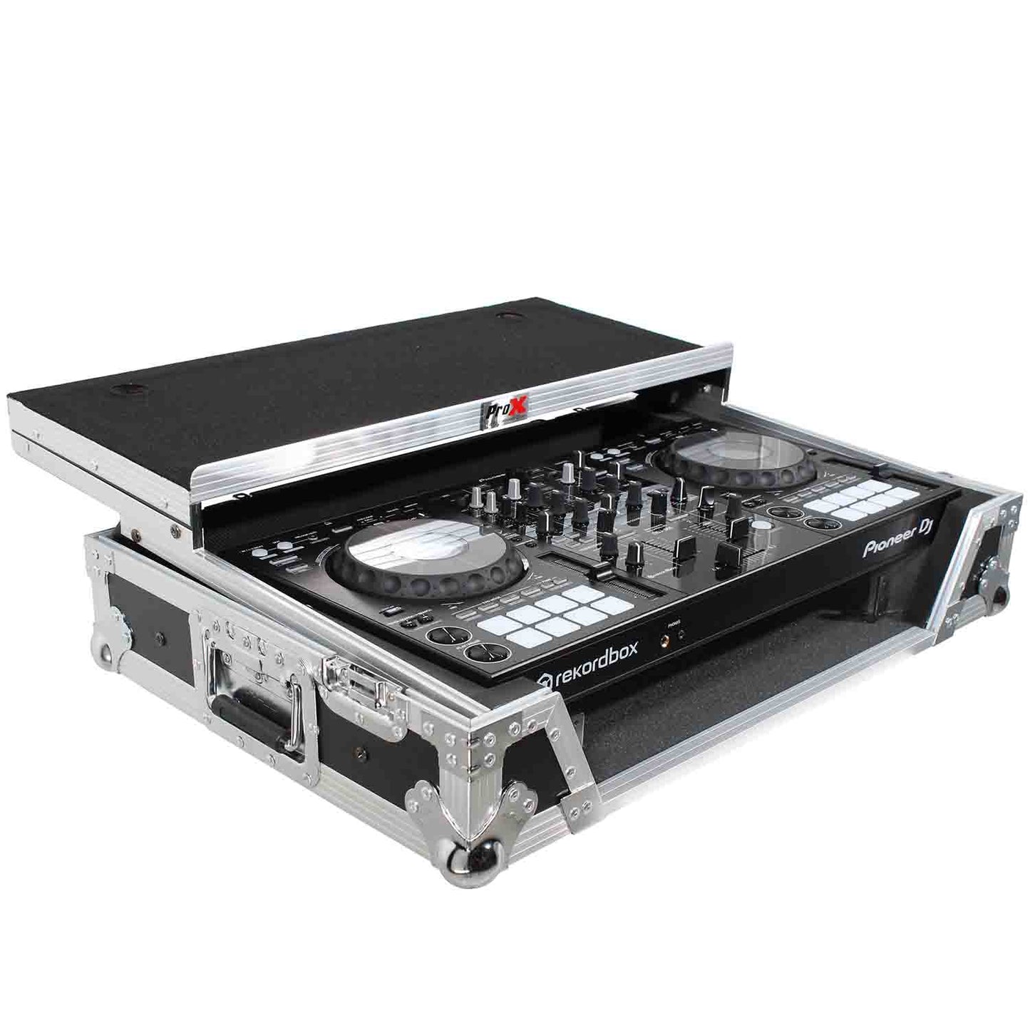 B-Stock: ProX XS-DDJ800 WLT DJ Flight Case For Pioneer DDJ-800 Digital Controller With Sliding Laptop Shelf and Wheels - Hollywood DJ