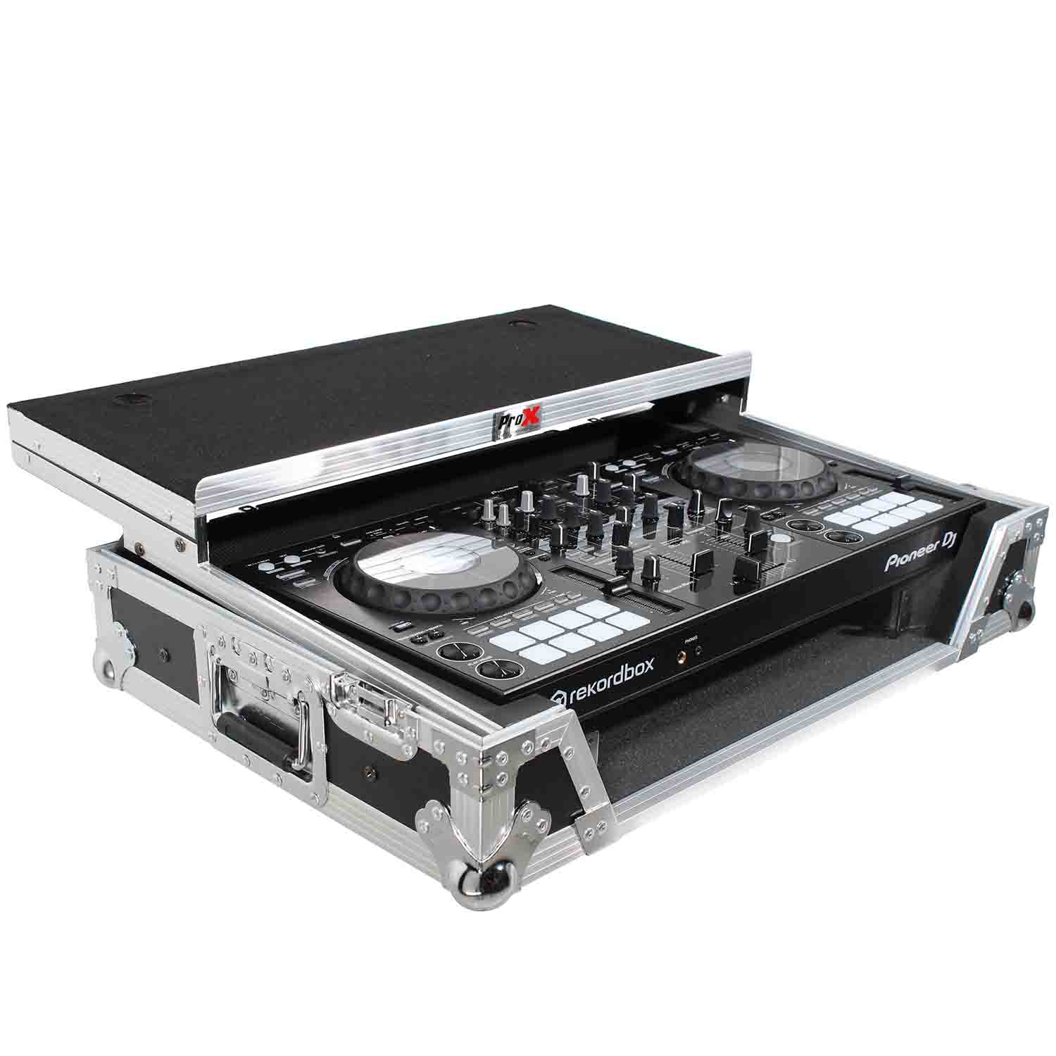 B-Stock: ProX XS-DDJ800 WLT DJ Flight Case For Pioneer DDJ-800 Digital Controller With Sliding Laptop Shelf and Wheels - Hollywood DJ