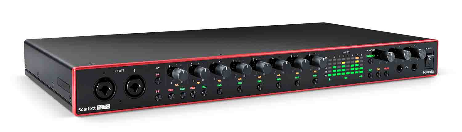 Focusrite Scarlett 18i20 Rackmount 18x20 USB Type-C Audio/MIDI Interface - 3rd Generation - Hollywood DJ