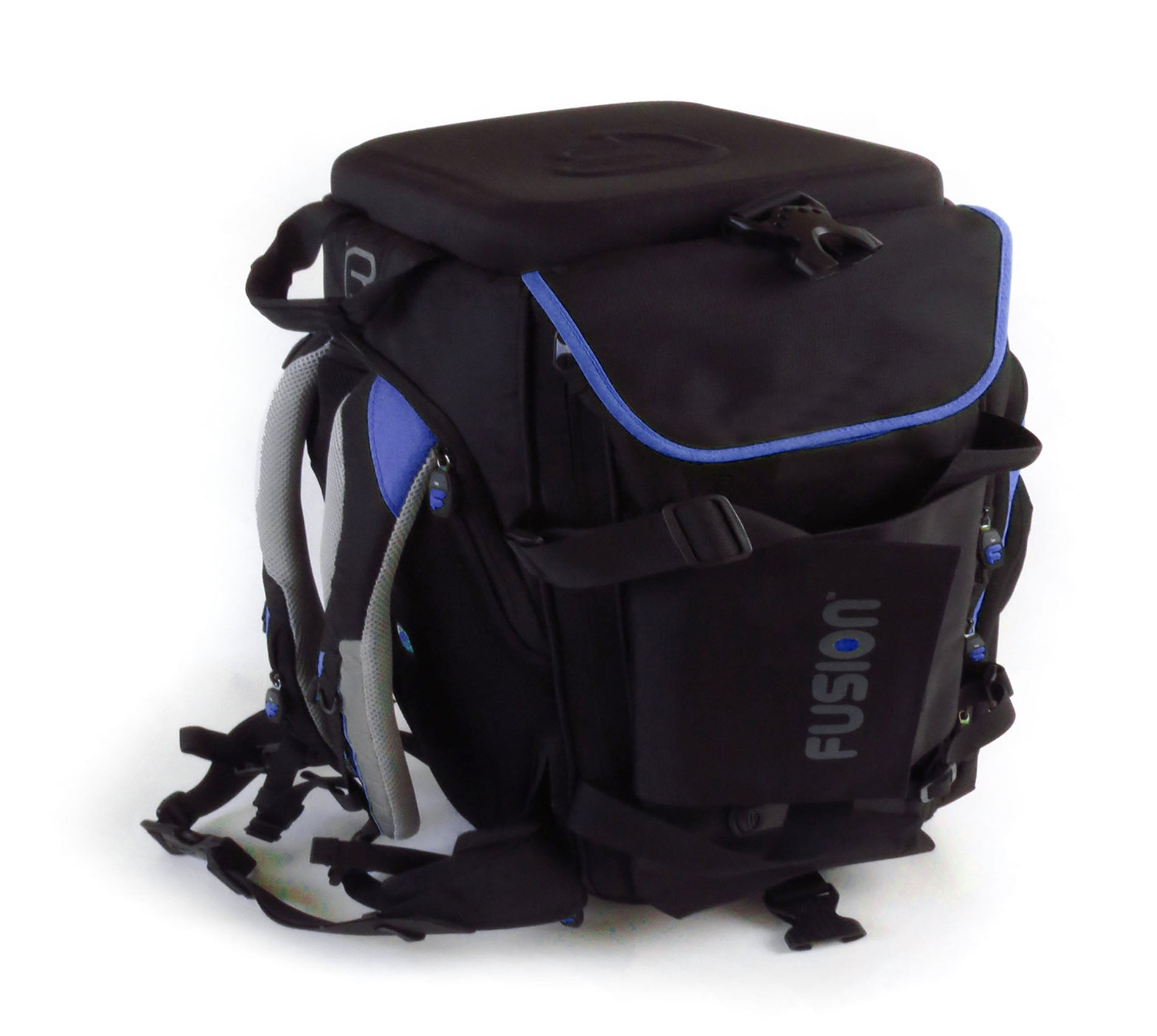 Fusion FB-PB-06-B Premium Series Triple Trumpet Gig Bag (Black/Blue) - Hollywood DJ