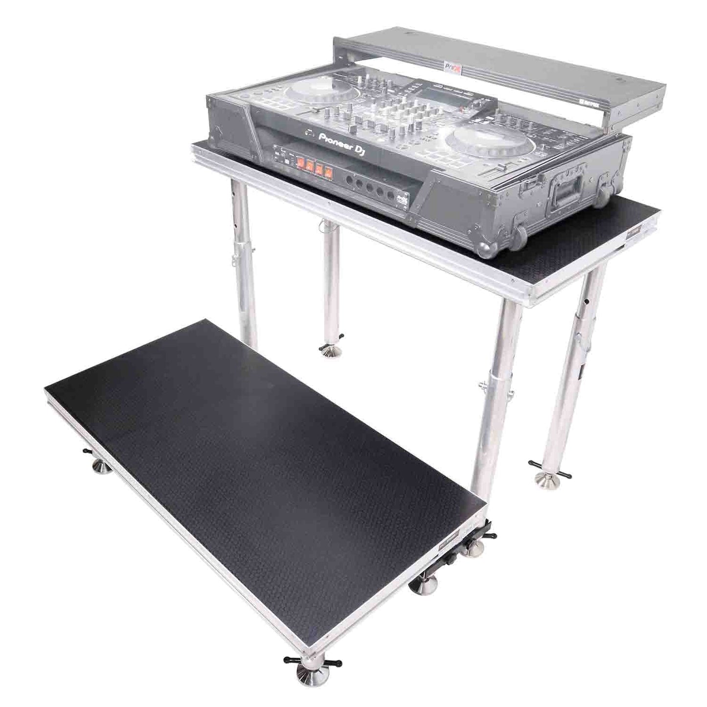 ProX XSQ-2X4 MK2 StageQ MK2 2ft X 4ft Heavy Duty Platform with 28 to 48 Inch Height Legs - Hollywood DJ