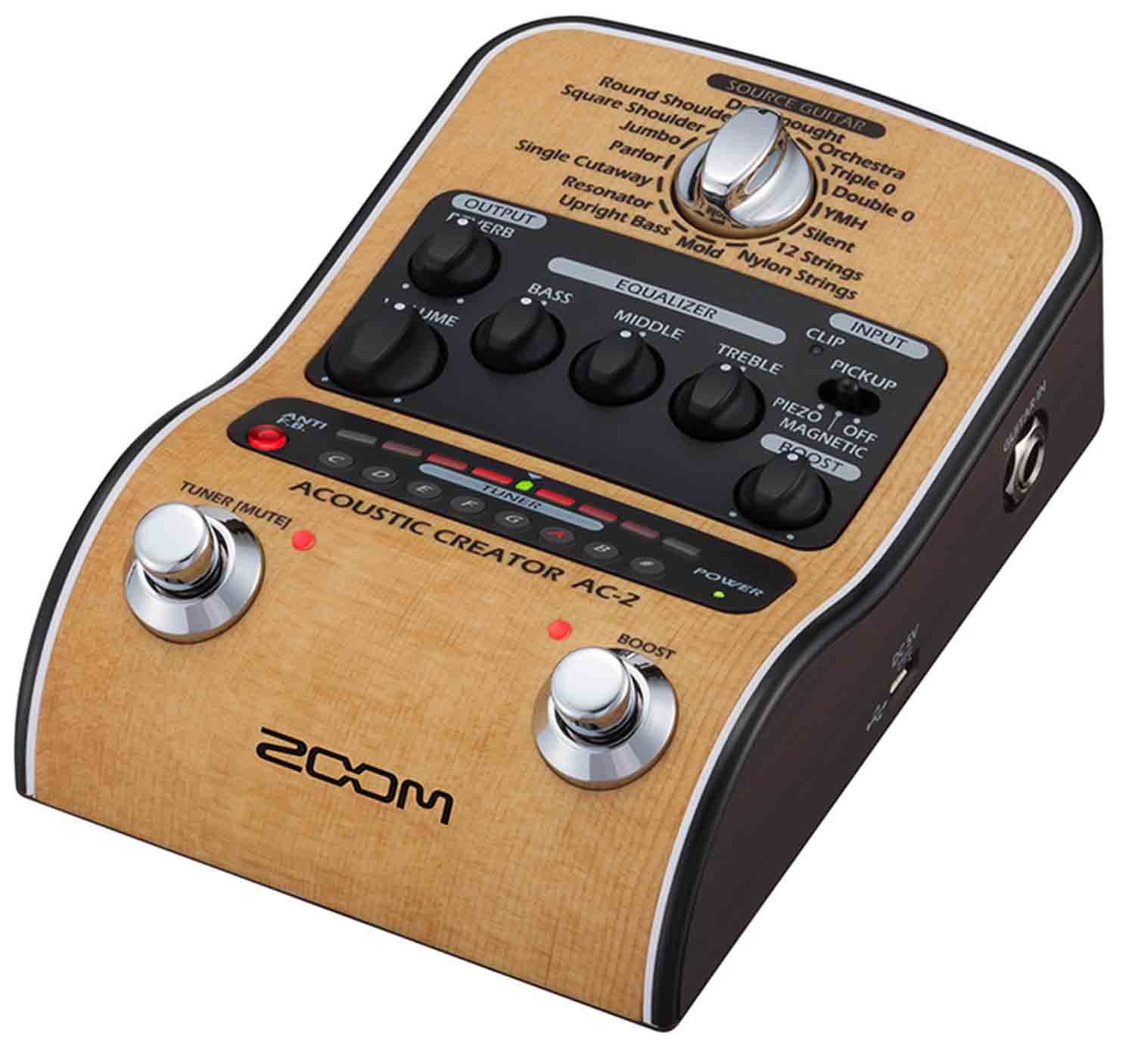 B-Stock: Zoom AC-2 Acoustic Creator Direct Box with 16 Source Guitars - Hollywood DJ