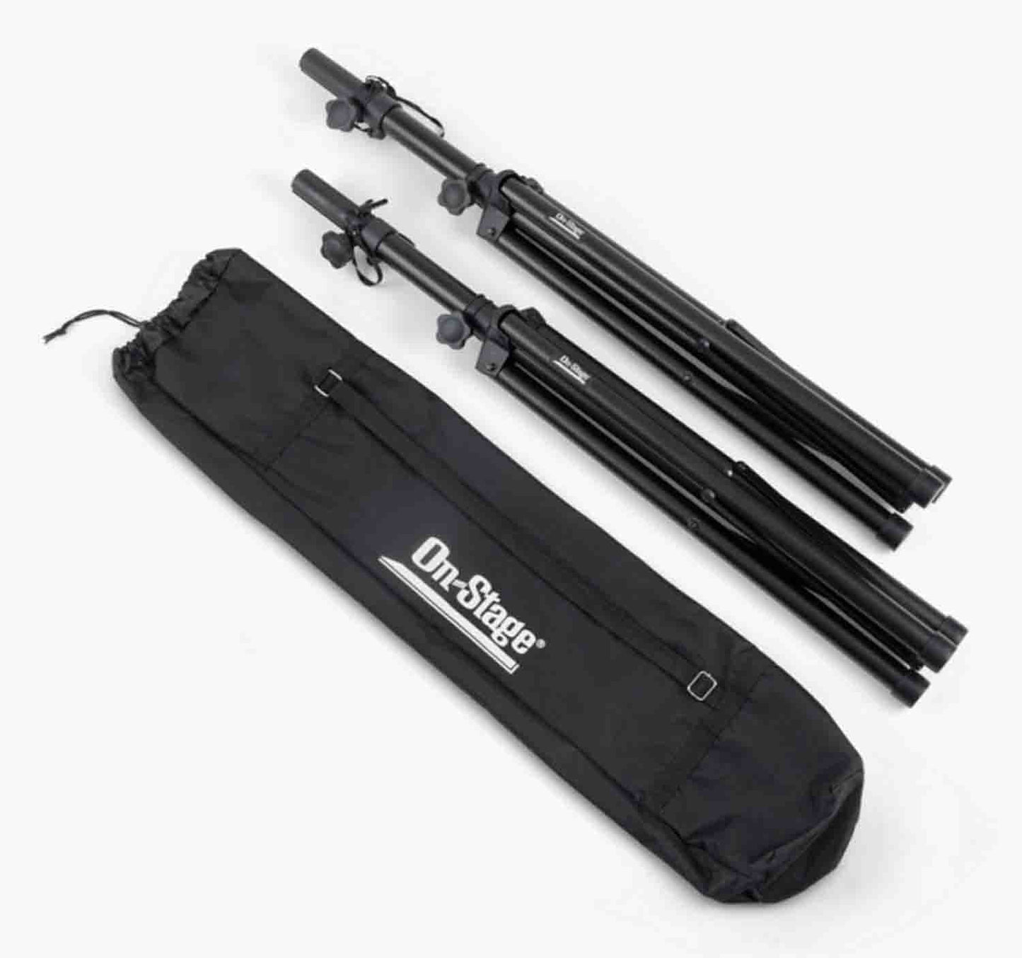 OnStage SSP7900 All-Aluminum Speaker Stand Pack - Black - Hollywood DJ