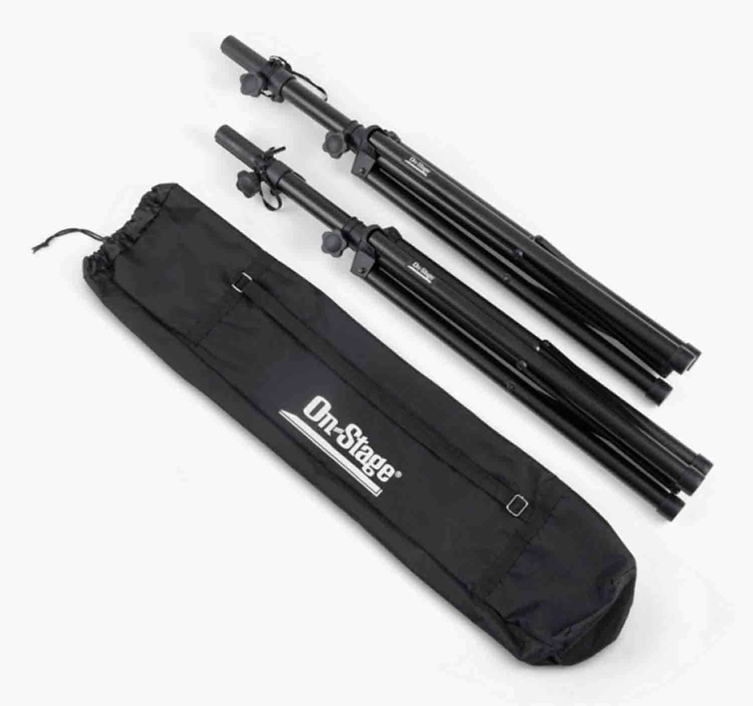 OnStage SSP7900 All-Aluminum Speaker Stand Pack - Black - Hollywood DJ
