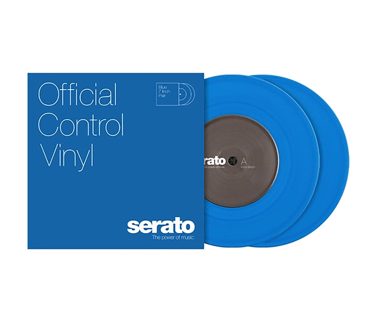 Serato SCV-PS-BLU-7 7-inch Control Vinyl Blue - Pair - Hollywood DJ