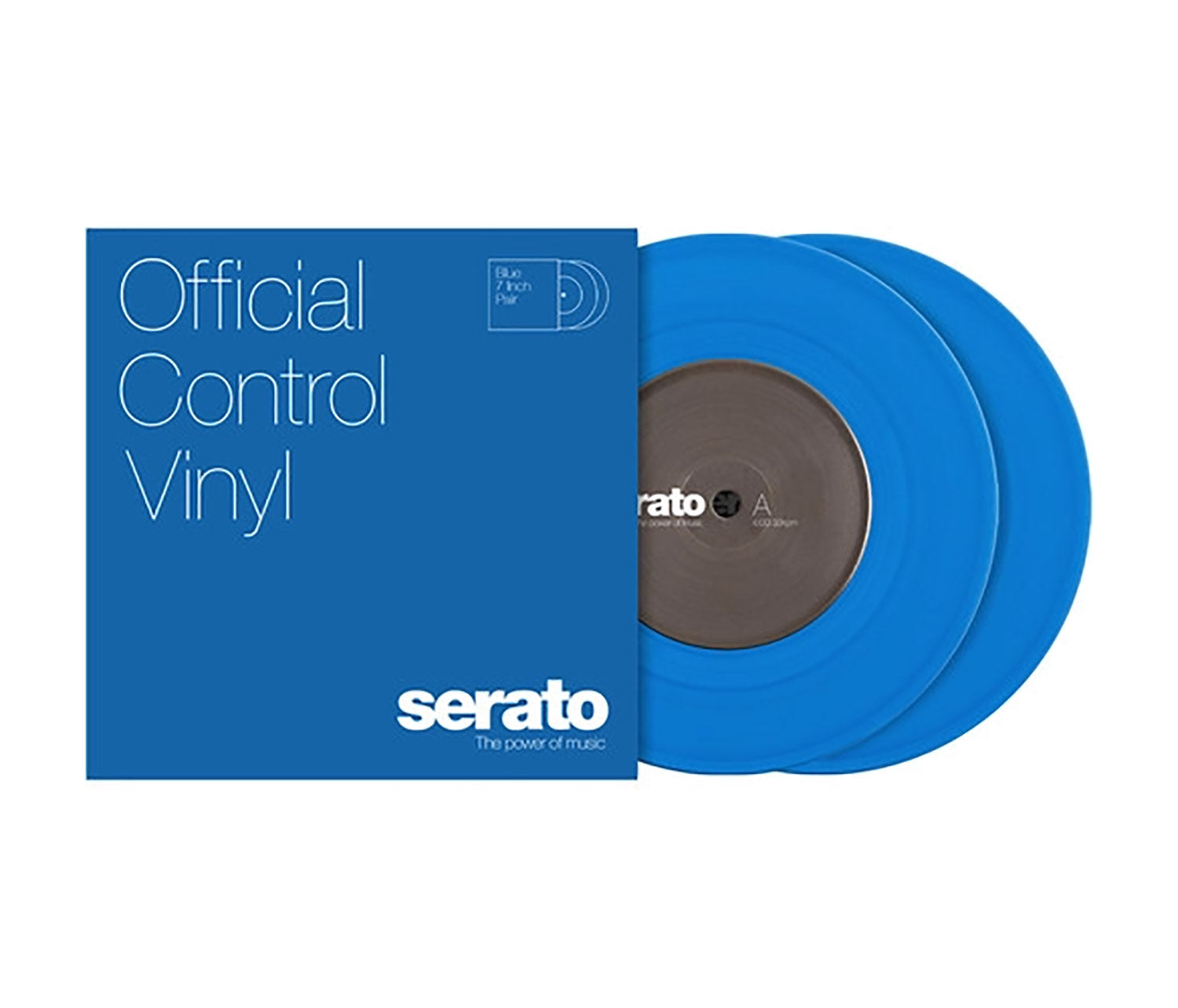 Serato SCV-PS-BLU-7 7-inch Control Vinyl Blue - Pair - Hollywood DJ