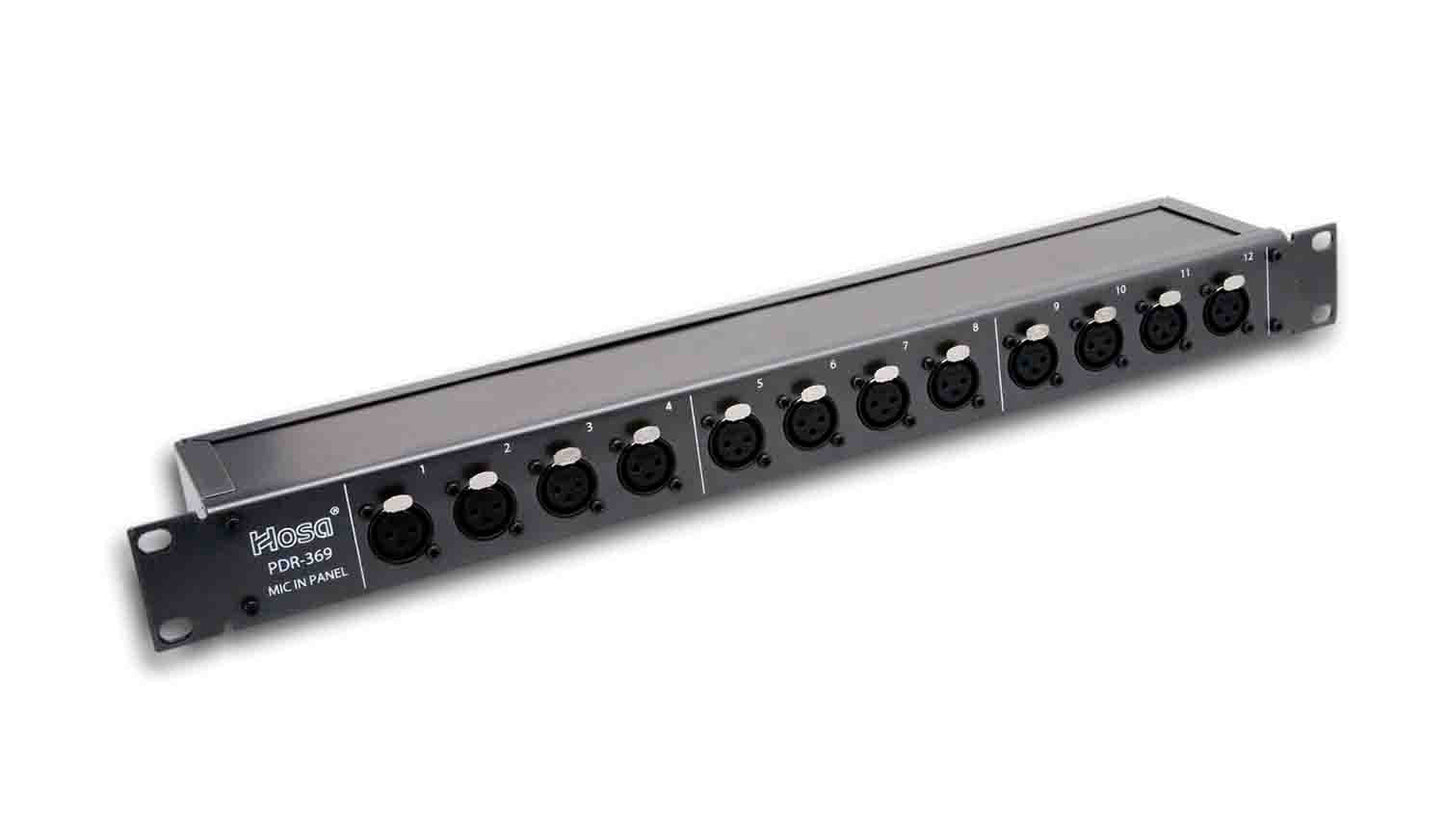 Hosa PDR-369, 12-point XLR Balanced Patch Bay - Hollywood DJ