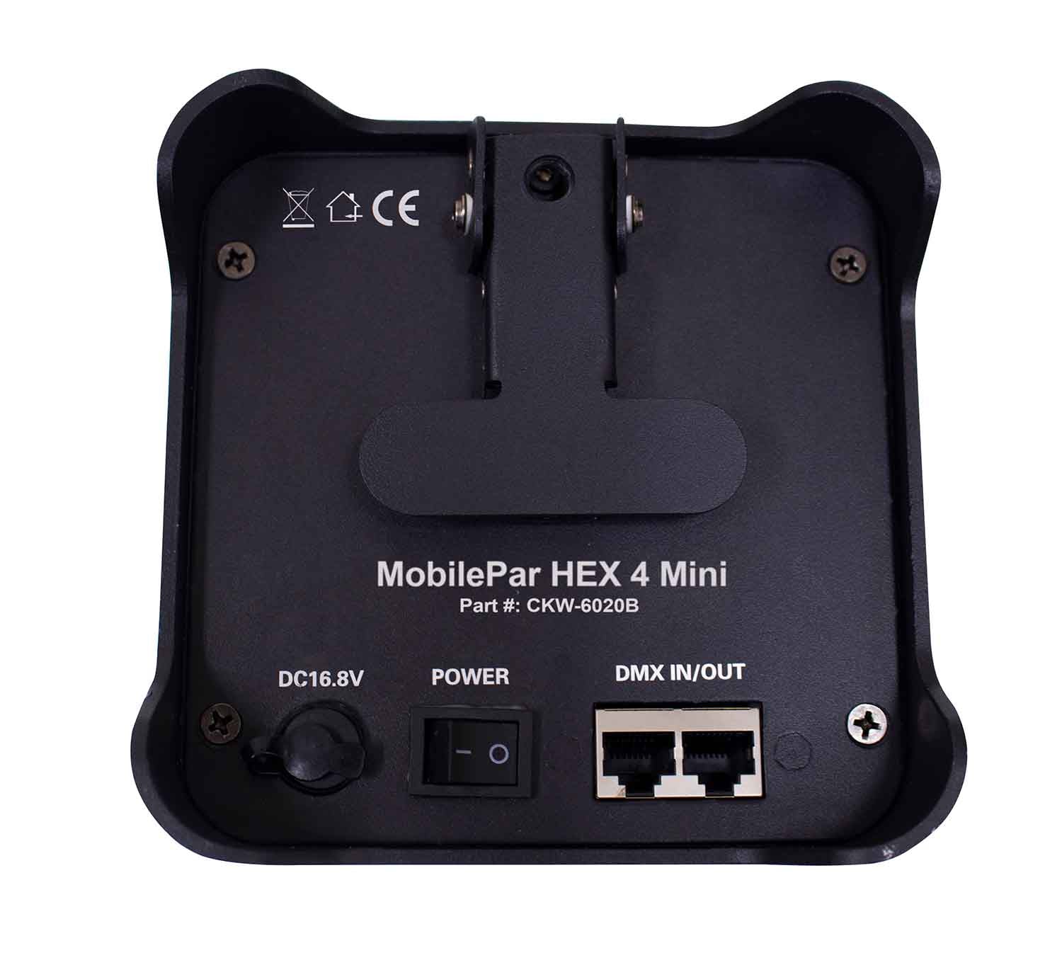 Colorkey CKW-6024 MobilePar Mini Hex 4 Bundle with Carrying Case - 4-Pack - Hollywood DJ