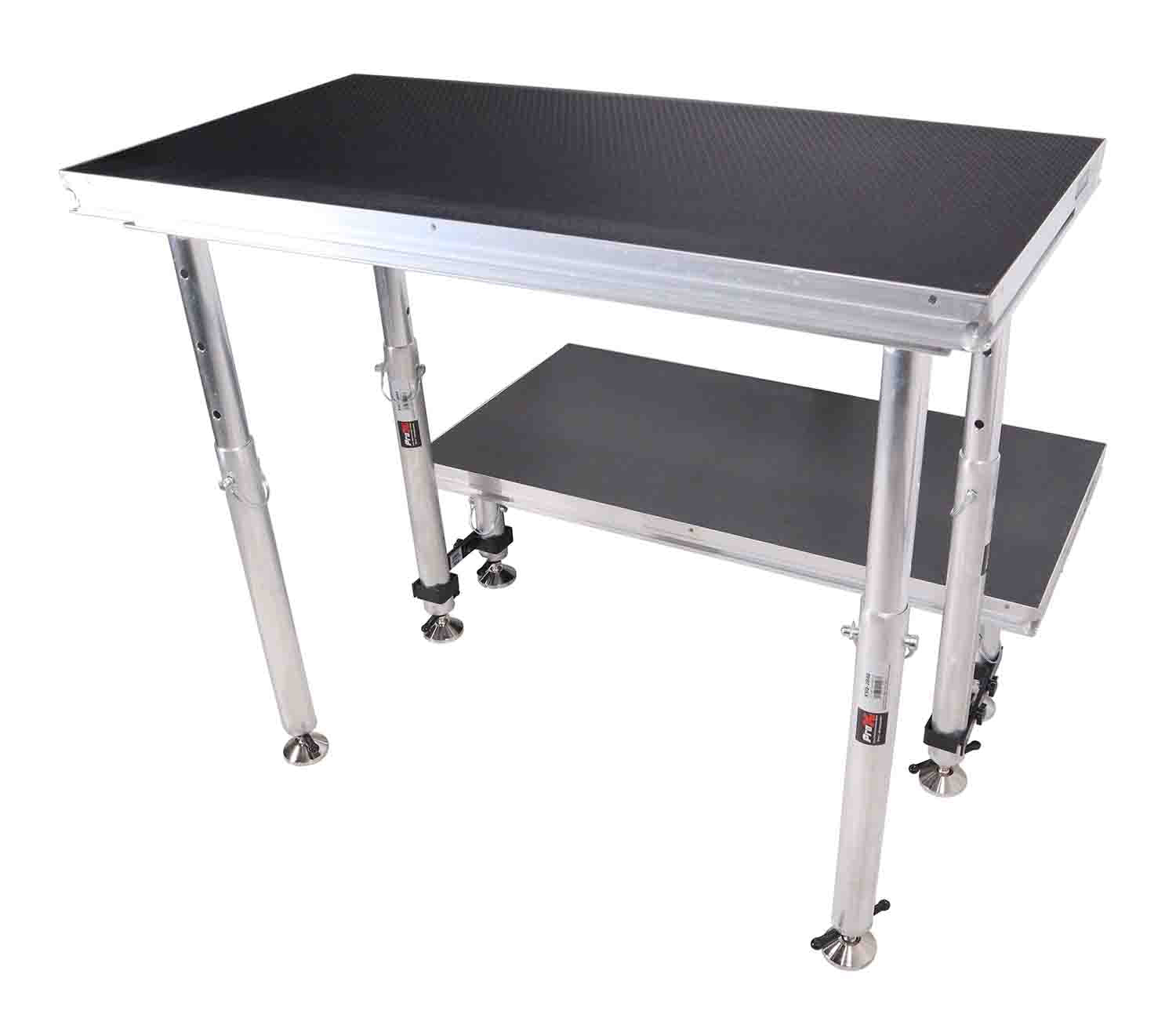 ProX XSQ-2X4 MK2 StageQ MK2 2ft X 4ft Heavy Duty Platform with 28 to 48 Inch Height Legs - Hollywood DJ