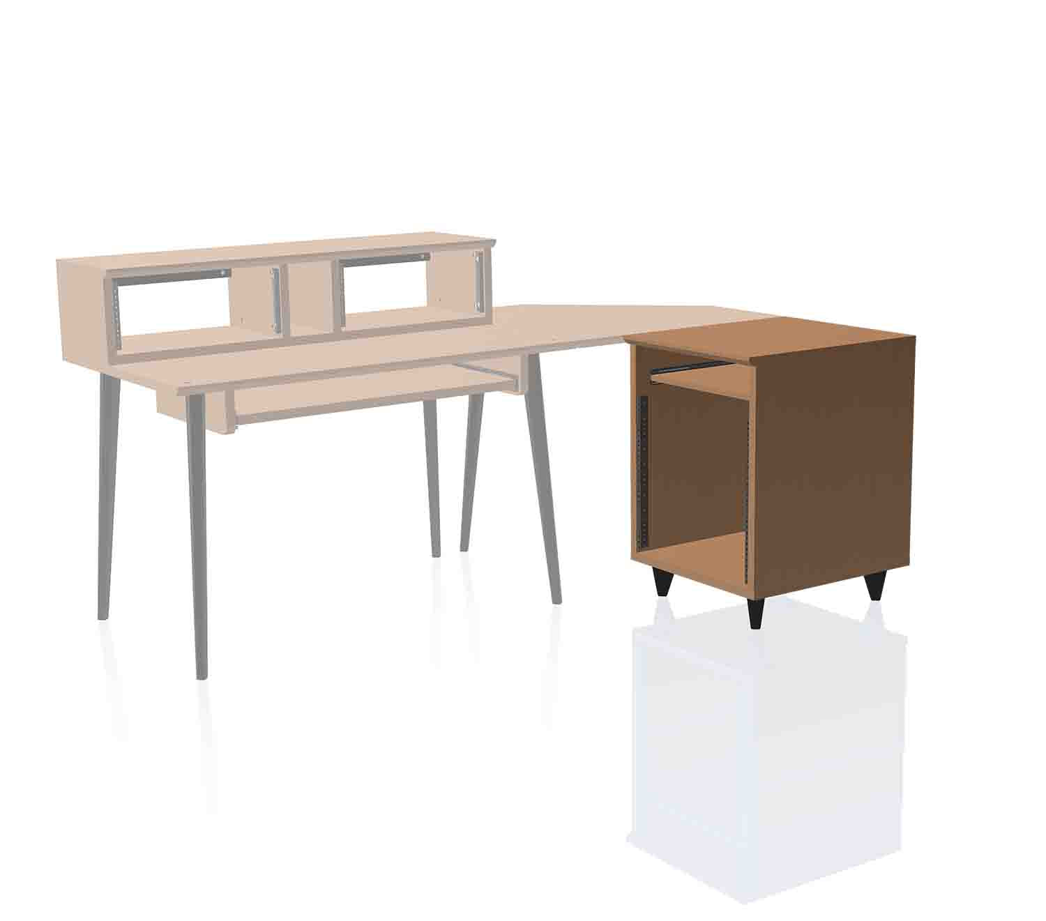 B-Stock: Gator Frameworks GFW-ELITEDESKRK-MPL Elite Furniture 10U Studio Rack Table - MPL - Hollywood DJ