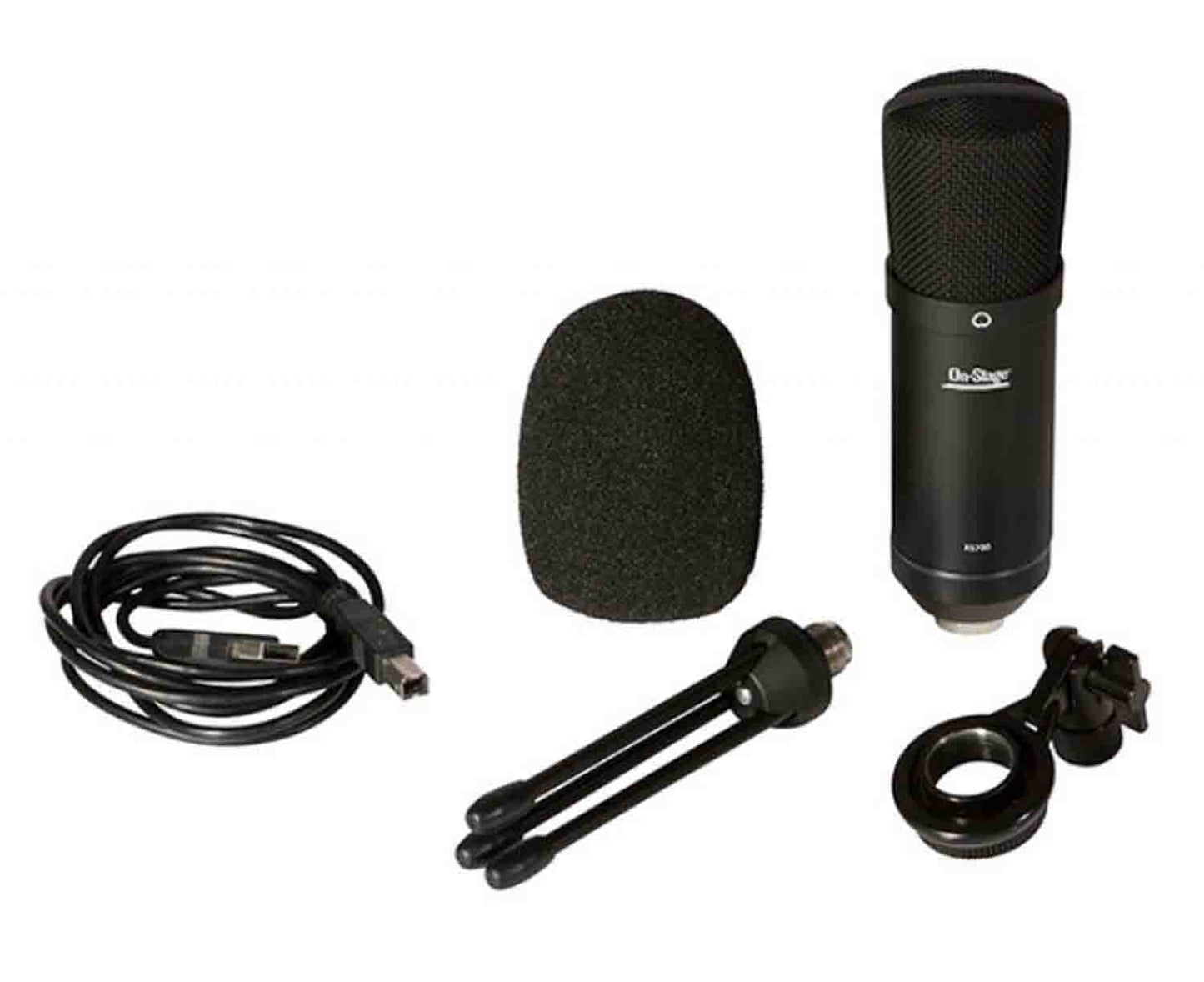 Onstage AS700 USB Microphone - Black - Hollywood DJ