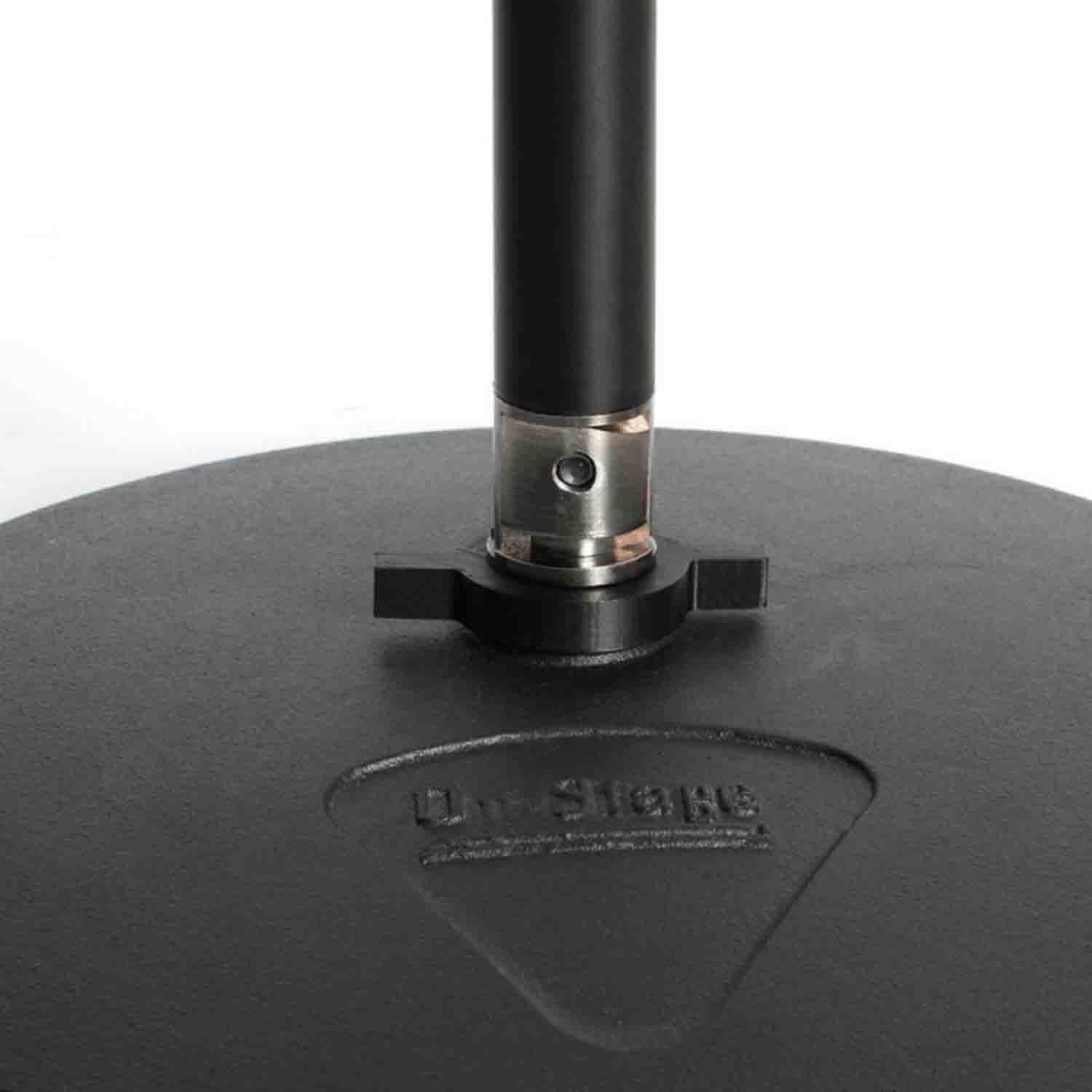 OnStage MS8412 Lower Rocker-Lug Microphone Stand with 12 Inch Low-Profile Base - Hollywood DJ