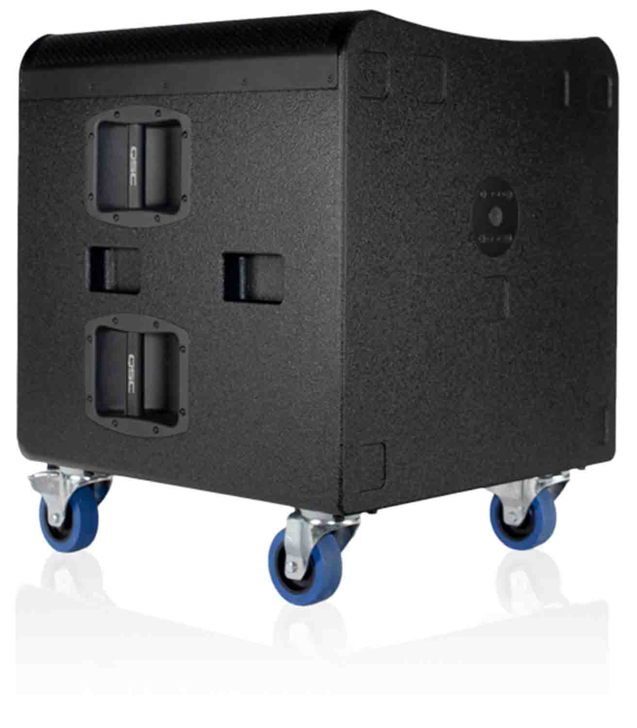 Open Box: QSC Caster KIT-L, 4 Inches Caster Wheels 4 pack, 101 mm x 44 mm Mounting Bolt Pattern for the E118sw And E218sw Subwoofers