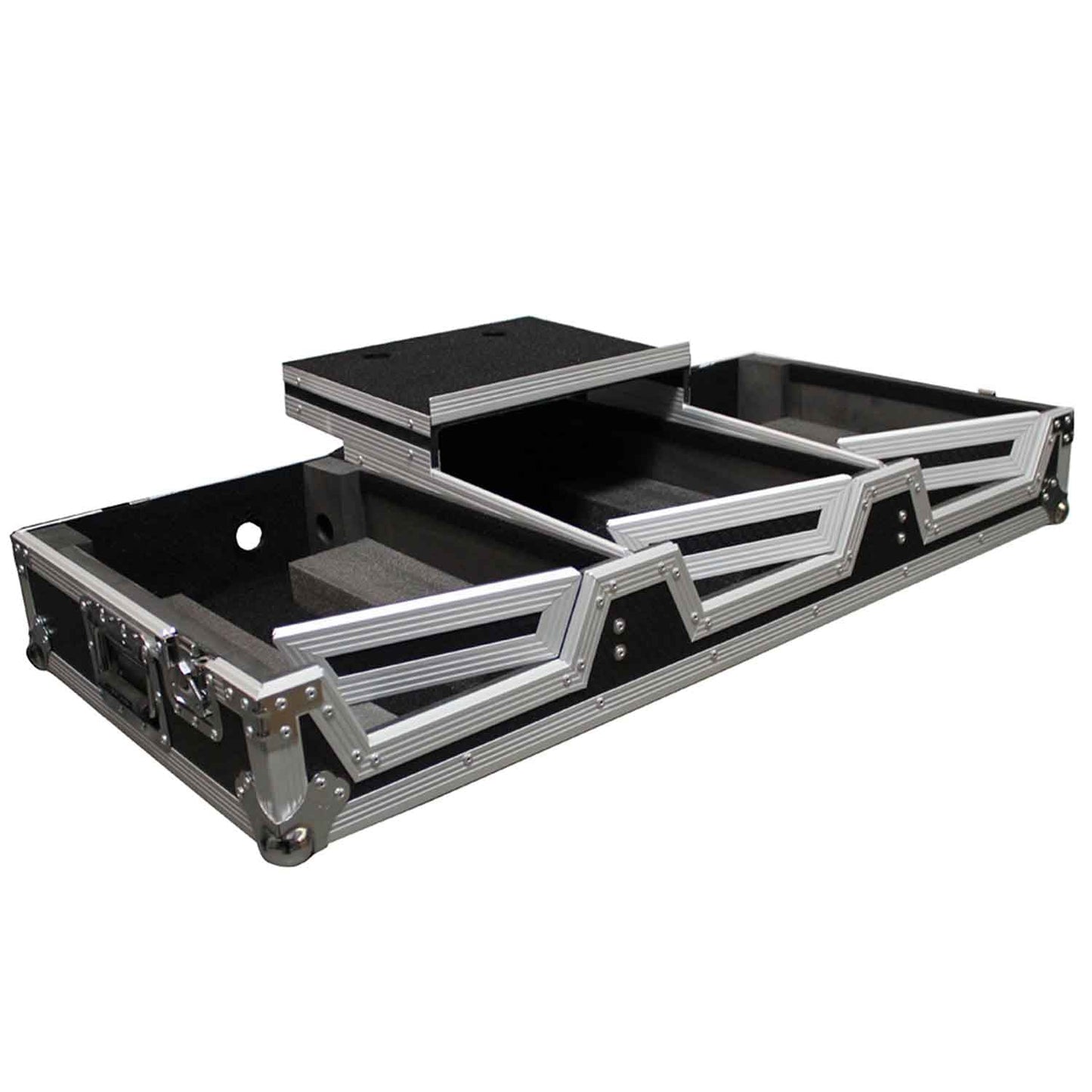 ProX XS-CDiM10WLT, Universal DJ Coffin Case for 10" Mixer & 2 (8.5-9.5") CD Players - Hollywood DJ