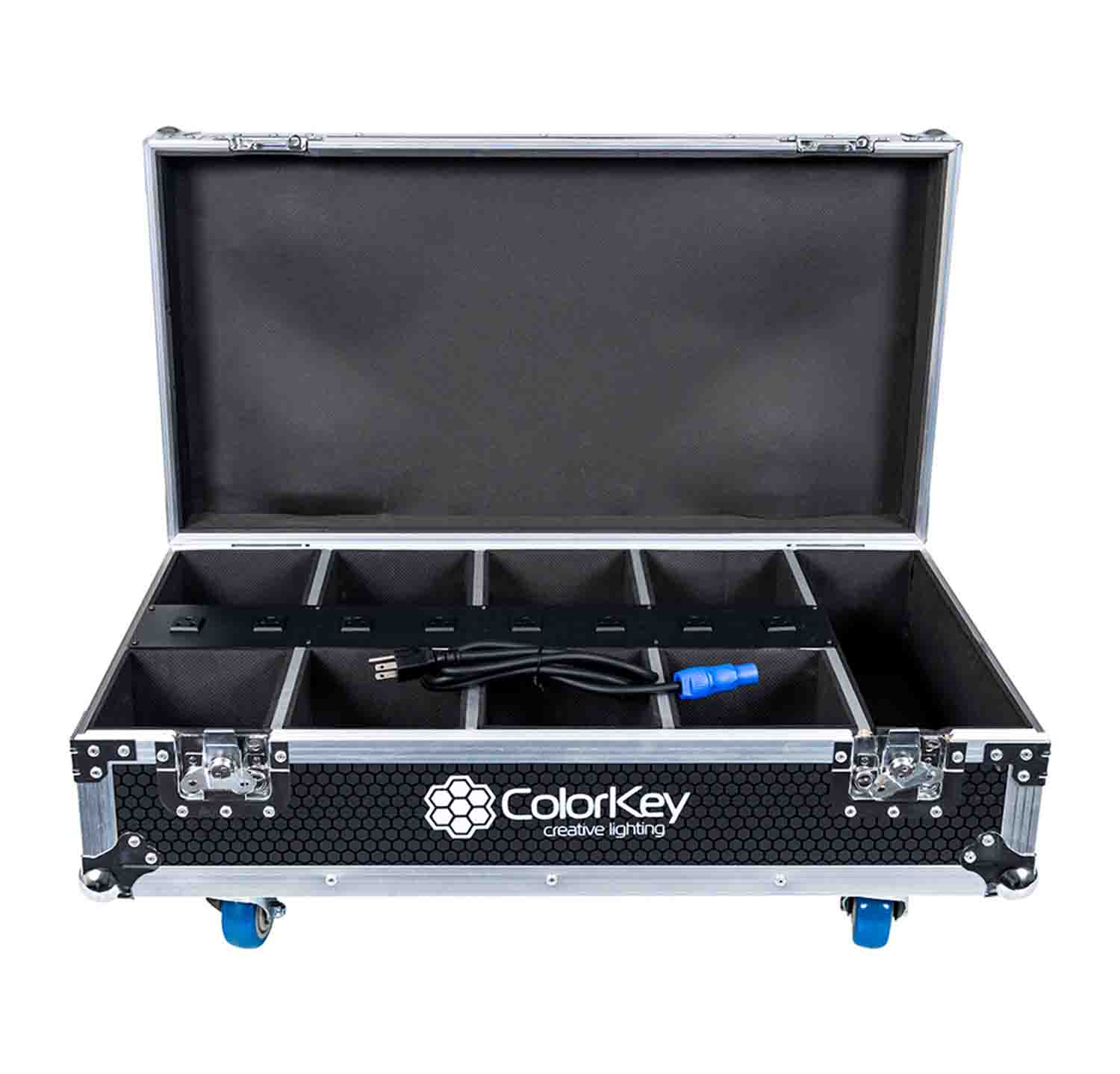 Colorkey CKU-9028 Charging Road Case for Mobilepar Mini Hex 4 - Hollywood DJ