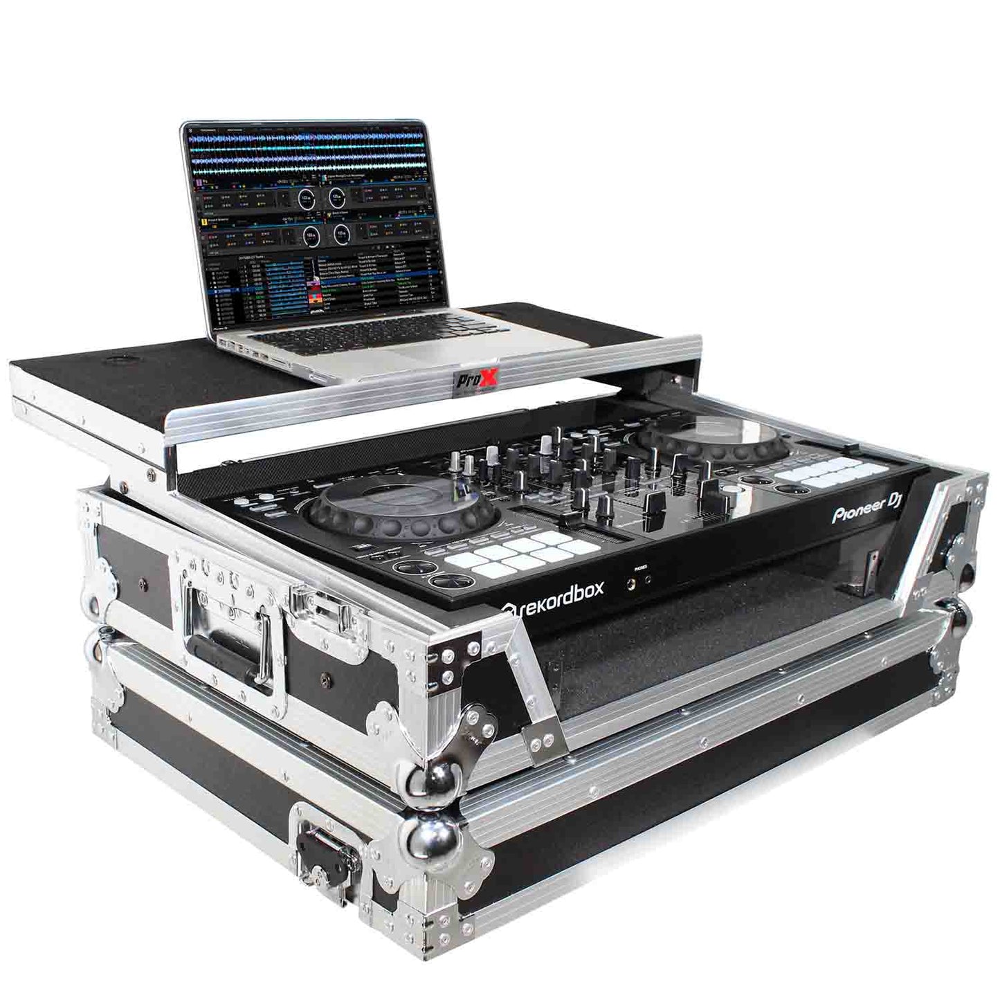 B-Stock: ProX XS-DDJ800 WLT DJ Flight Case For Pioneer DDJ-800 Digital Controller With Sliding Laptop Shelf and Wheels - Hollywood DJ