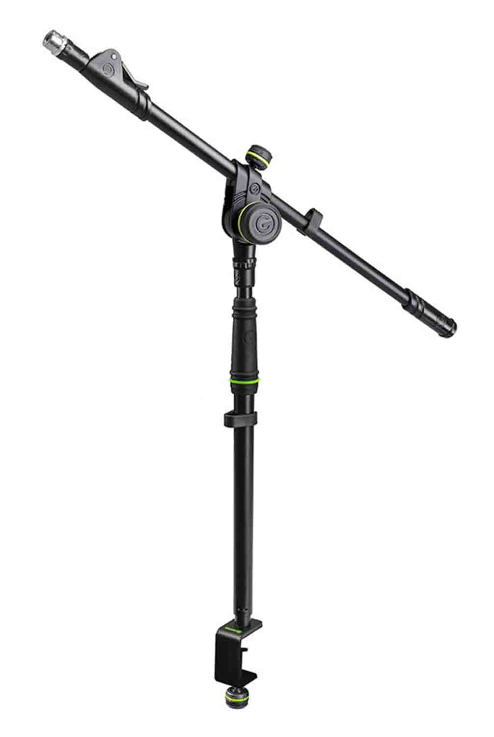 Gravity MS 0200 SET1 Gravity Stands Microphone Pole with Table Clamp and Boom Arm - Hollywood DJ