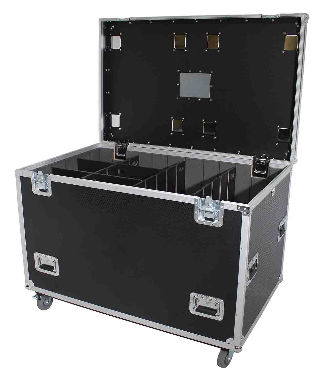 PROX XS-UTL483036W MK2 TruckPaX Heavy-Duty Truck Pack Utility Flight Case with Divider/Tray Kit and with 4 Inch Casters - Hollywood DJ