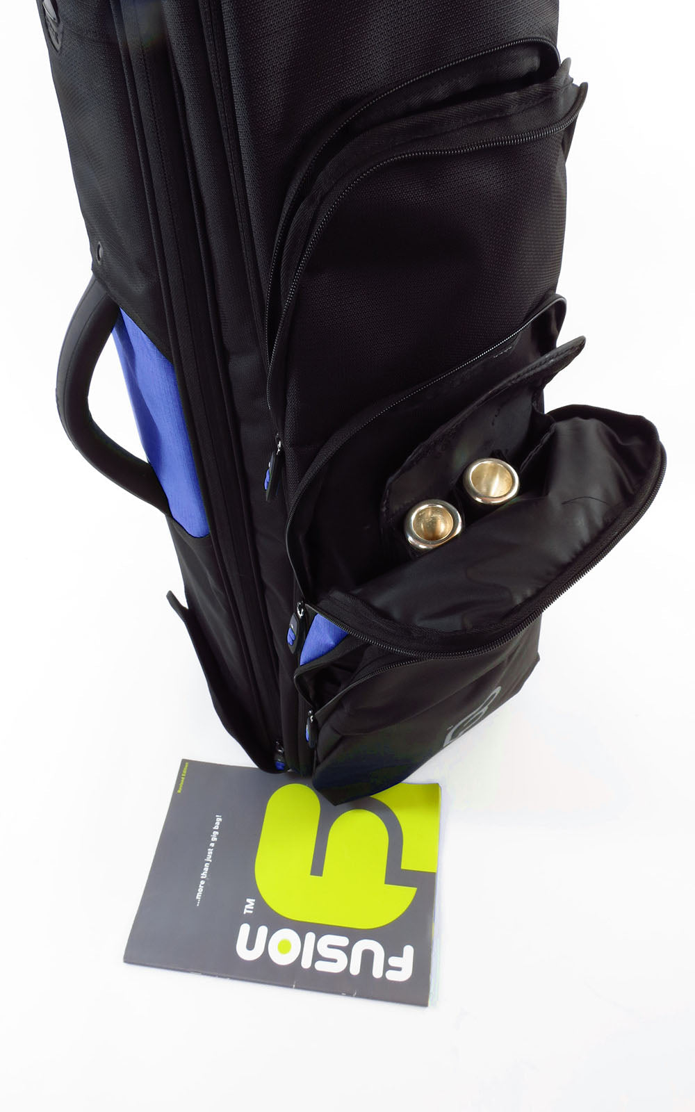 Fusion FB-PB-16-B Premium Series 10.5″ Bass Trombone Gig Bag (Black/Blue) - Hollywood DJ